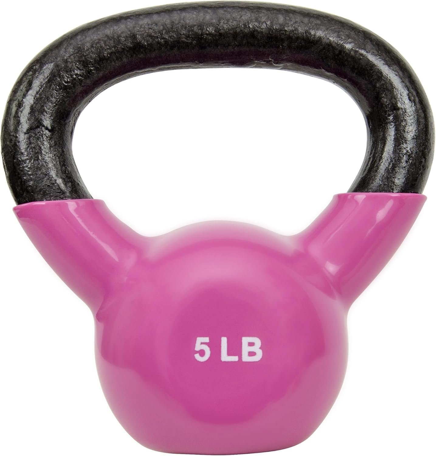 Sunny Health & Fitness Vinyl Coated Kettlebell for Strength Weight Training & Swinging Exercise – In 5, 10, 15, 20, 25 Pound