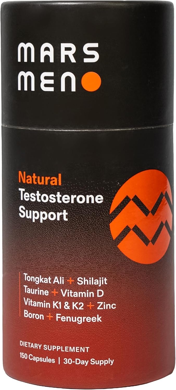 Testosterone Booster for Men – Natural Supplement Premium Tongkat Ali, Fenugreek, Shilajit & Boron – Male Support – Libido, Energy & Muscle Growth Support – 30 Servings