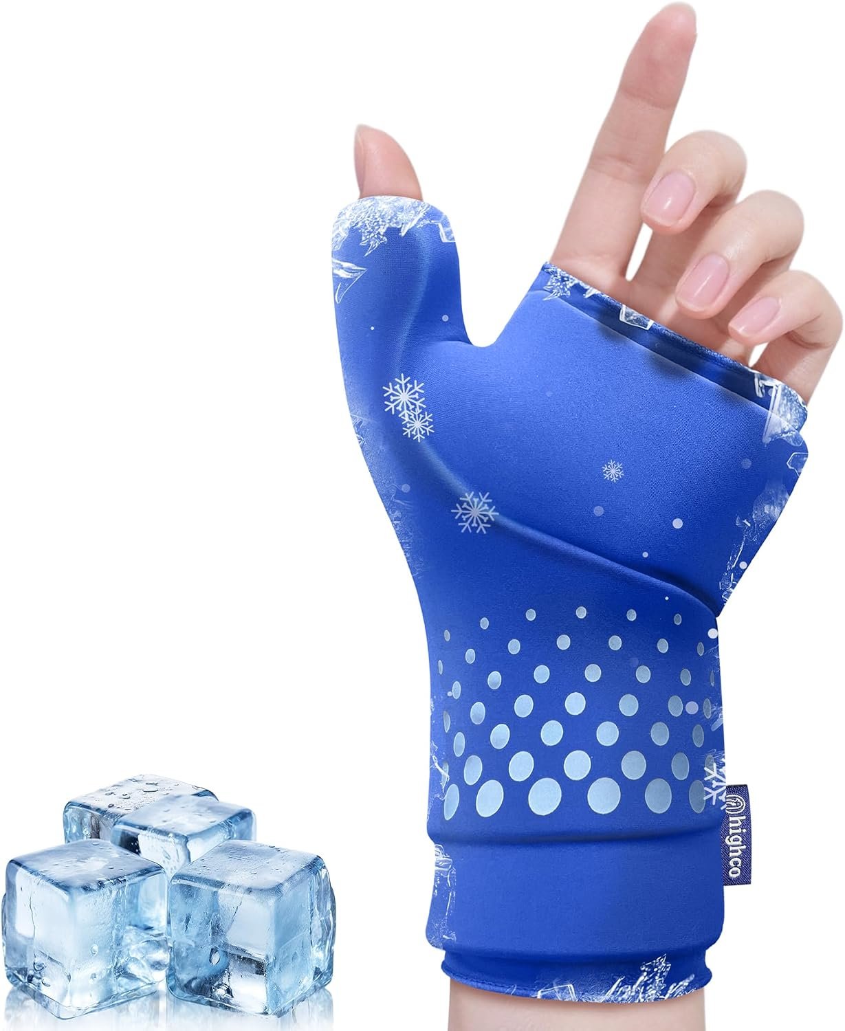 Wrist &Thumb Ice Pack Wrap -Cold&Hot Therapy Thickened Ice Gel- Hand Ice Pack & Ice Glove for Arthritis,Carpal Tunnel Relief, Tendonitis,Injuries & Recovery-Fits Men and Women (Blue, S/M)