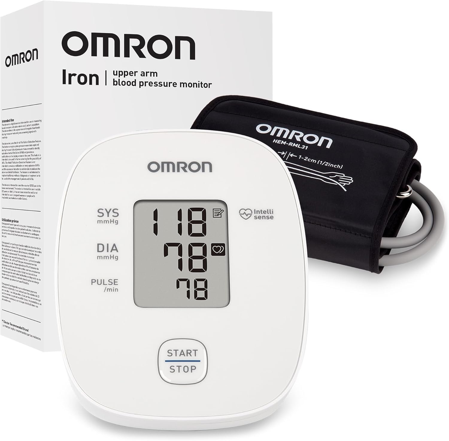 OMRON Iron Blood Pressure Monitor for Home Use & Upper Arm Blood Pressure Cuff – #1 Doctor & Pharmacist Recommended Brand – Clinically Validated