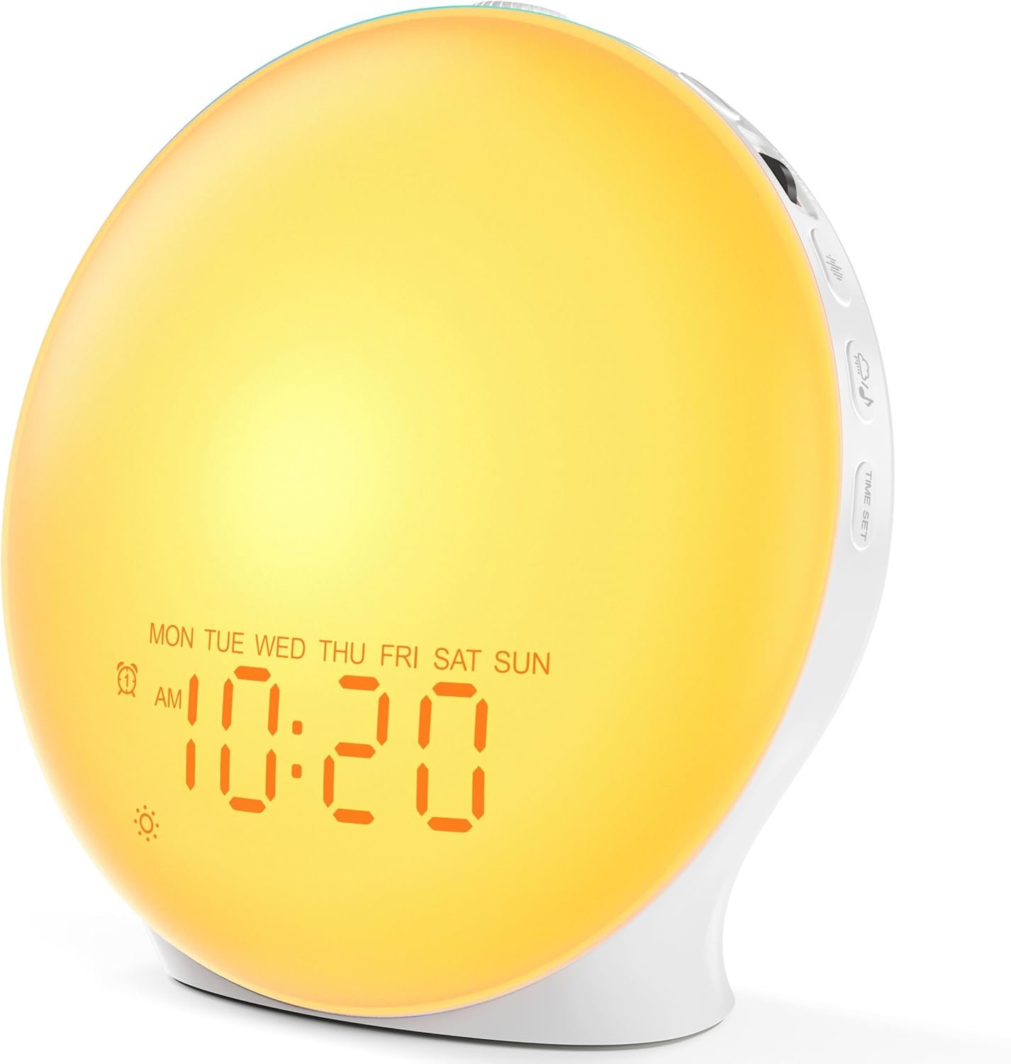 JALL Sunrise Alarm Clock White Noise Machine with 25 Nature Sleep Sounds, Fully Dimmable Clock for Bedrooms, Heavy Sleepers, 17 Light Modes, Bluetooth Speaker