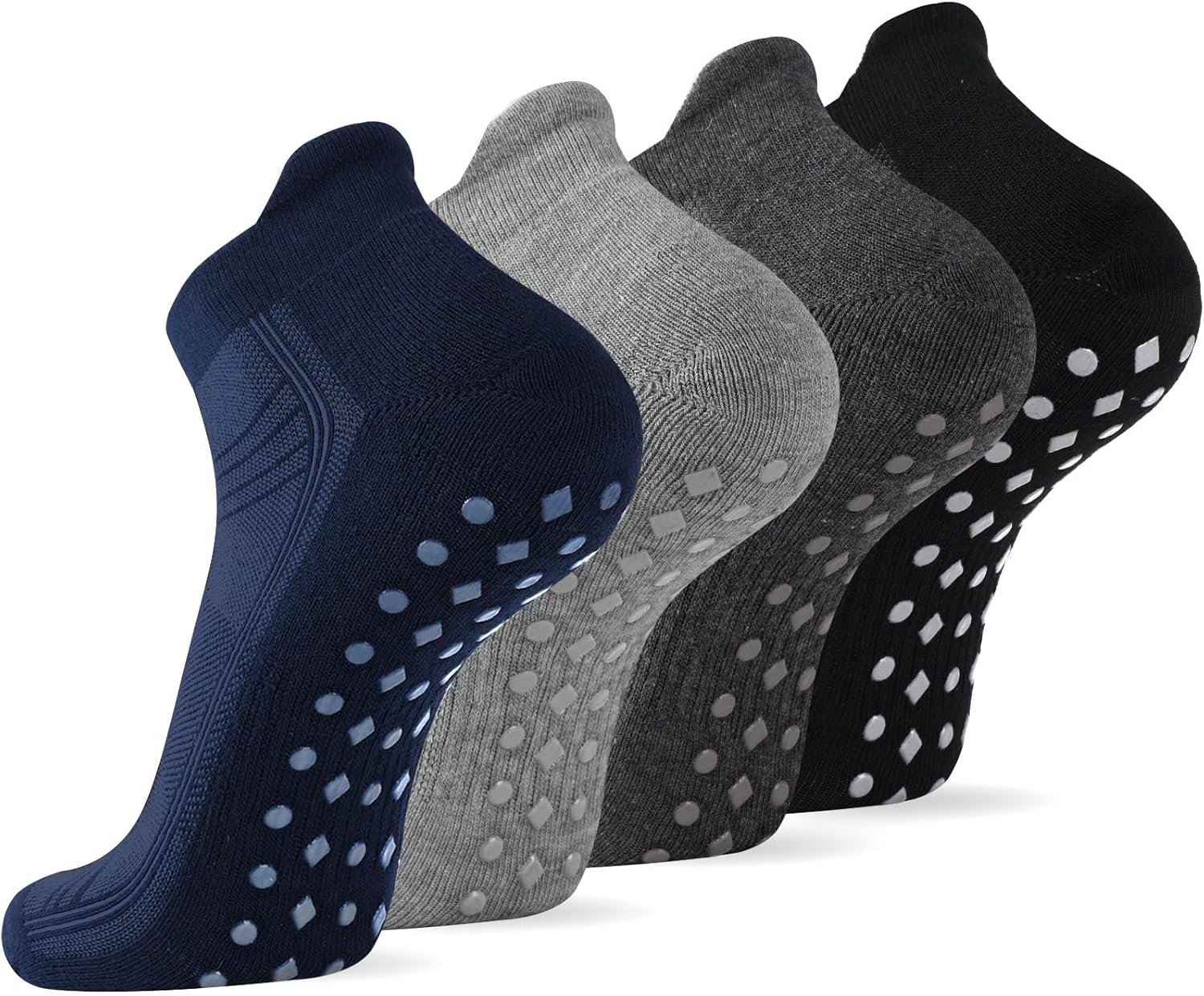 Non Slip Grip Socks for Men Women,Cushioned Grippy Slipper Sock Gifts for Yoga Pilates Hospital Nursing Home Elderly