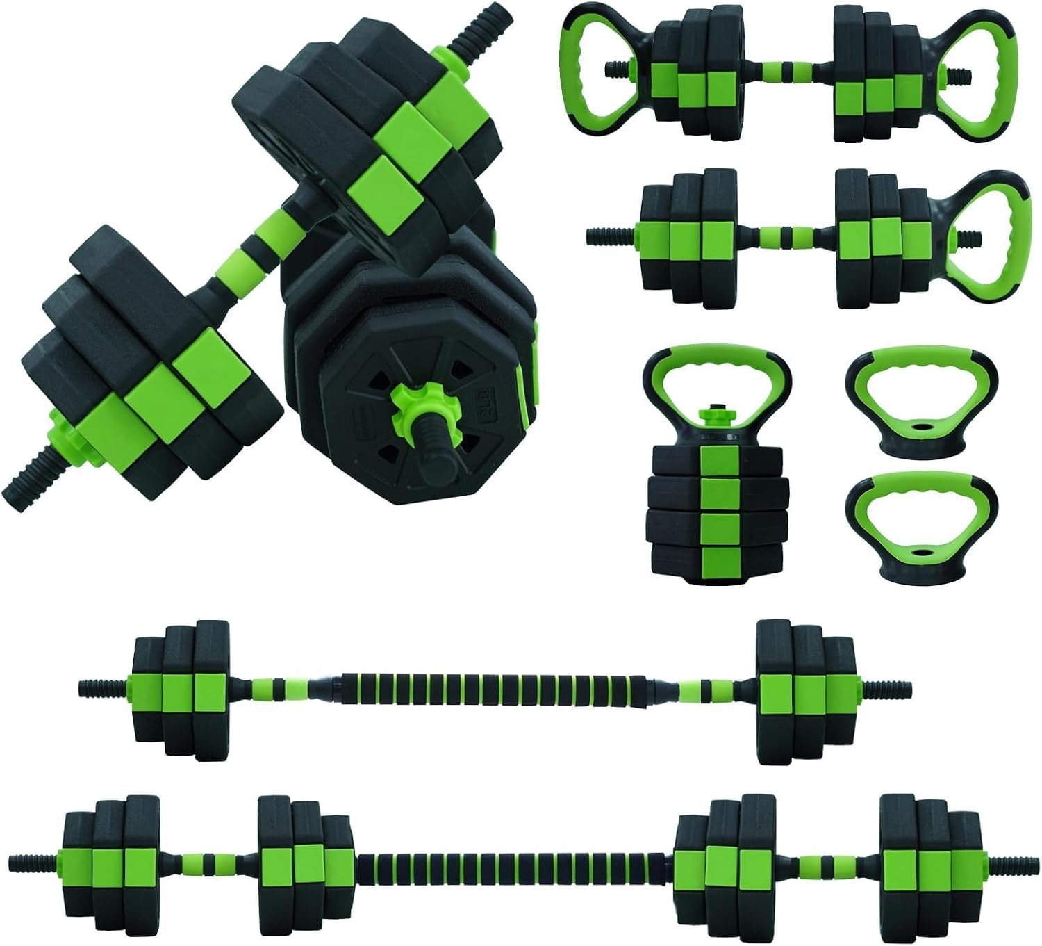 Adjustable Dumbbell Set,30/44/66/88Lbs Free Weight Set with Connector, in1 Dumbbells Set Used as Barbell, Kettlebells, Push up Stand, Weight Set for Home Gym Suitable Men/Women