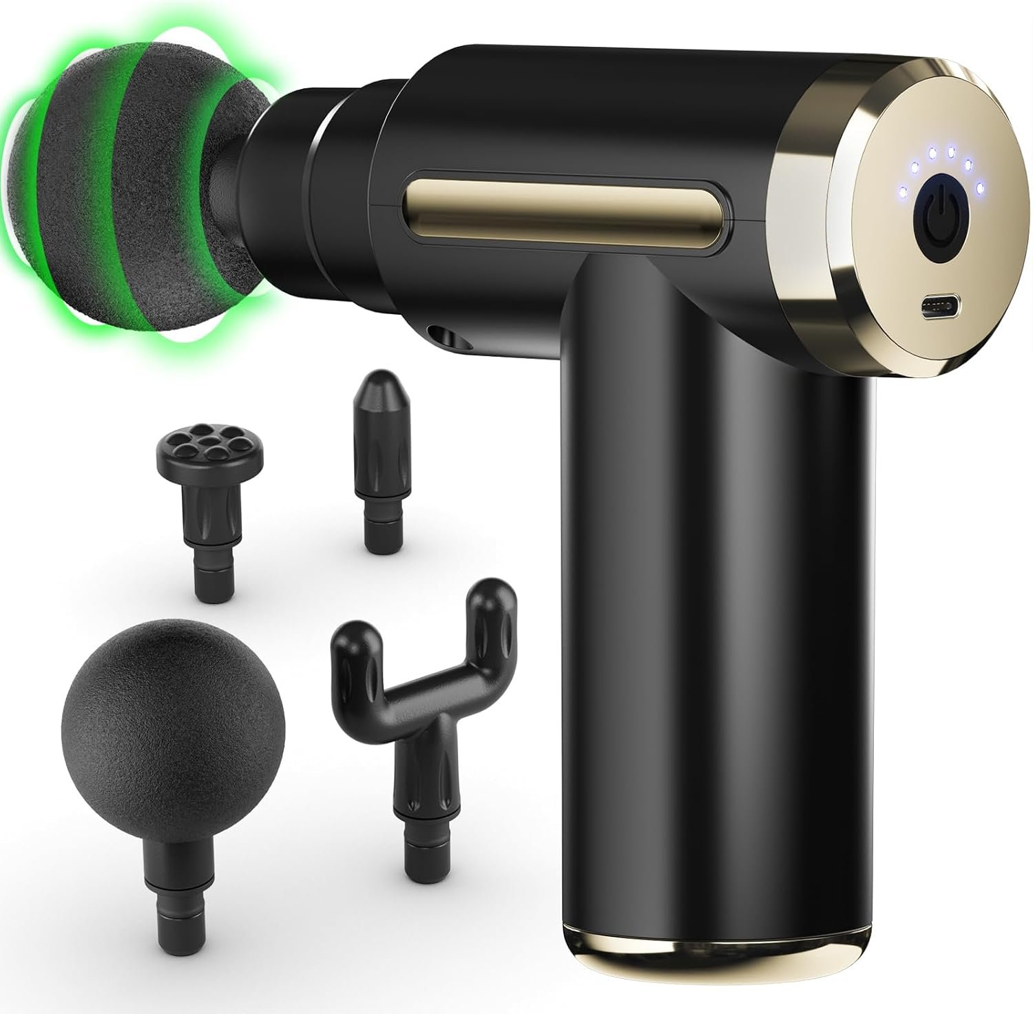 cotsoco Massage Gun Deep Tissue for Pain Relief with 4 Massage Heads & 6 Speeds, Electric Mini Handheld Body Massager for Any Pain Relief, Best Gifts for Men and Mom