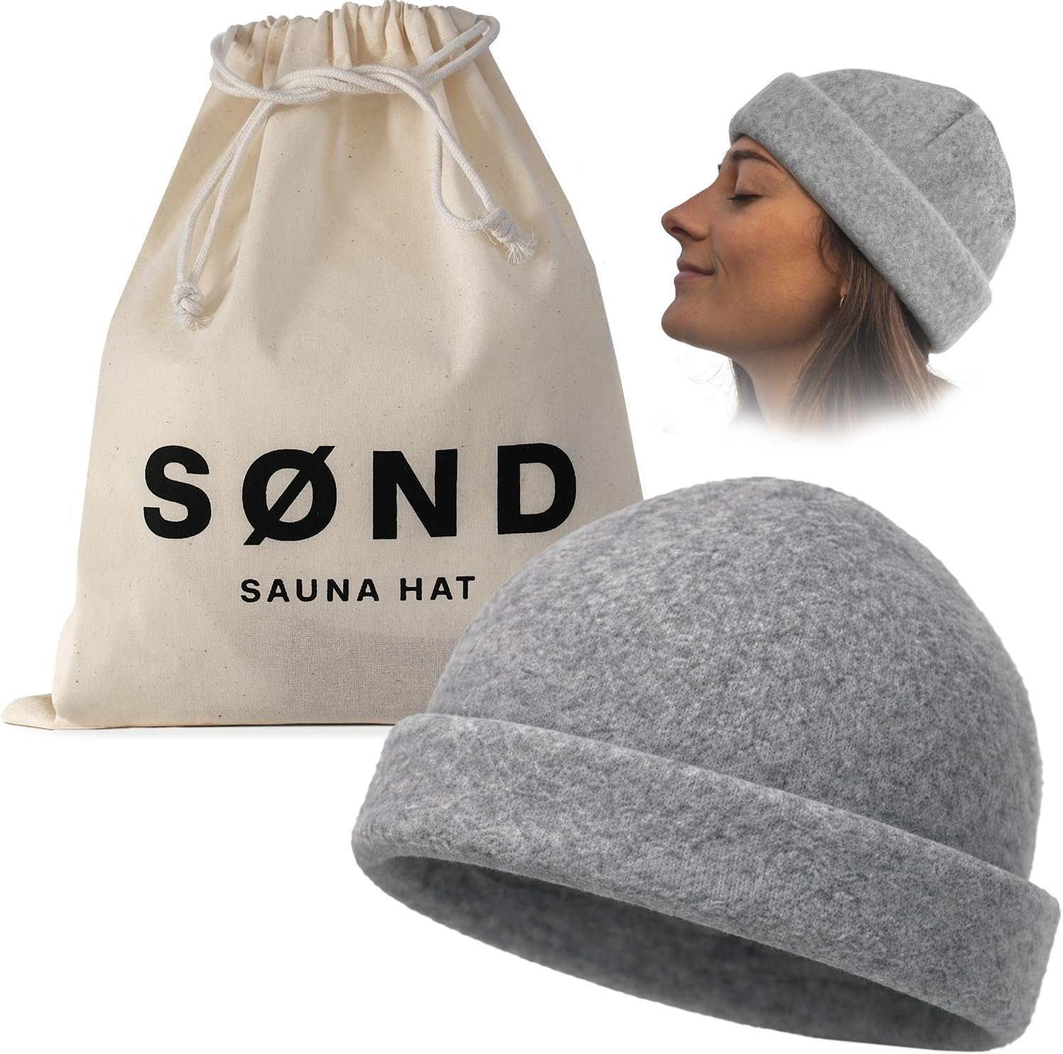 Sauna Hat – Natural Merino Wool Sauna Accessory for Heat Protection – Eco-Friendly, Lightweight & Durable