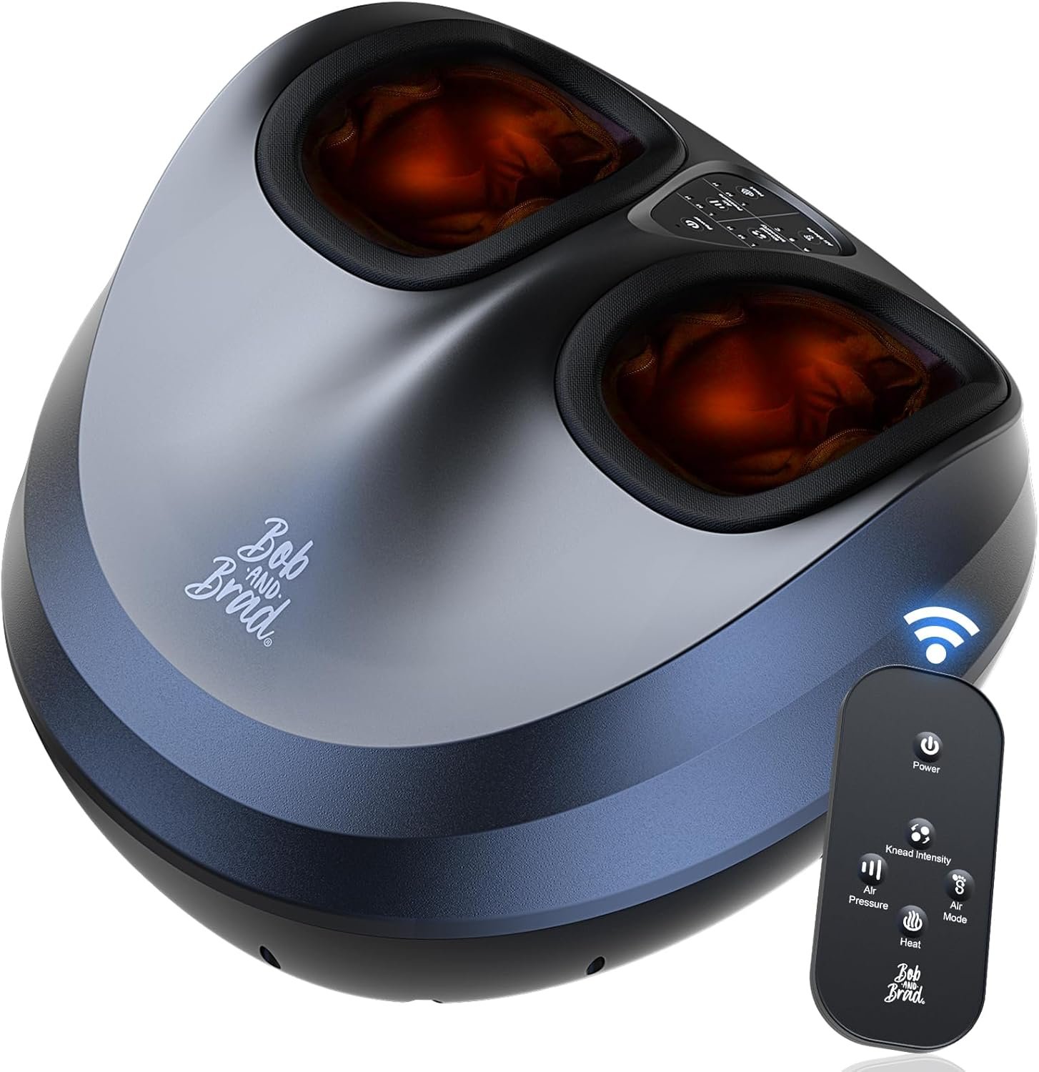 BOB AND BRAD Foot Massager Machine with Heat, FSA Shiatsu Foot Massager for Plantar Fasciitis & Neuropathy with Kneading & Compression HSA Eligible, Cordless Remote Control, Gift for Family, Size 14