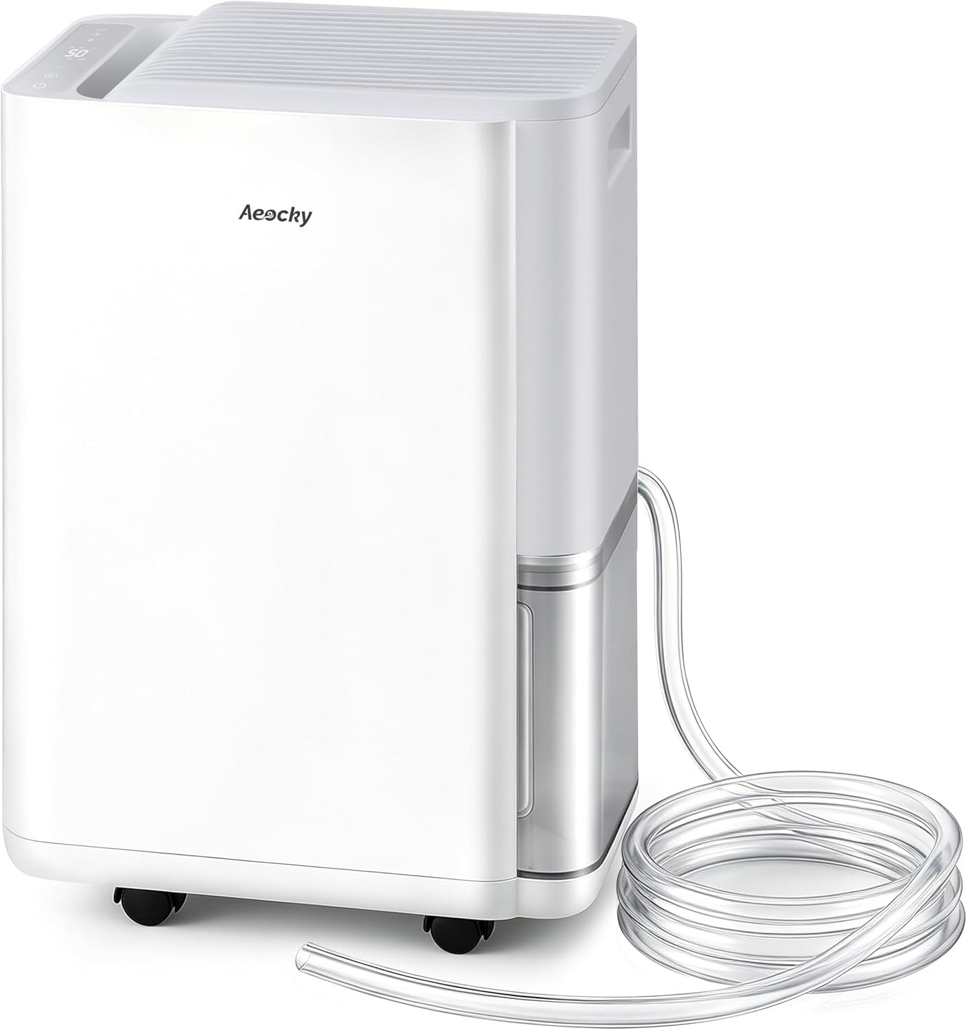 AEOCKY Max 40 Pint/D Dehumidifier with Drain Hose, 2800 Sq.Ft Compressor Dehumidifier for Home, Bathroom, Bedroom, Basement, 0.5 Gallon Water Tank Capacity, Intelligent Humidistat, Quiet