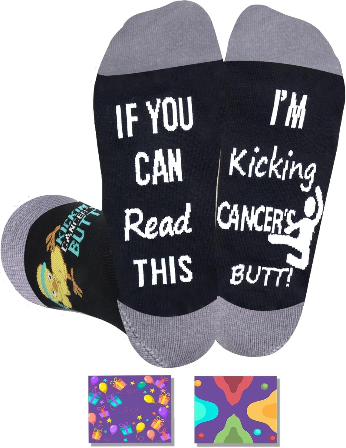 Cancer Gifts for Men – Chemotherapy Must Haves Awareness Socks Comfort Items Care Package for Patients & Survivors (Chemo & Recovery Essentials)
