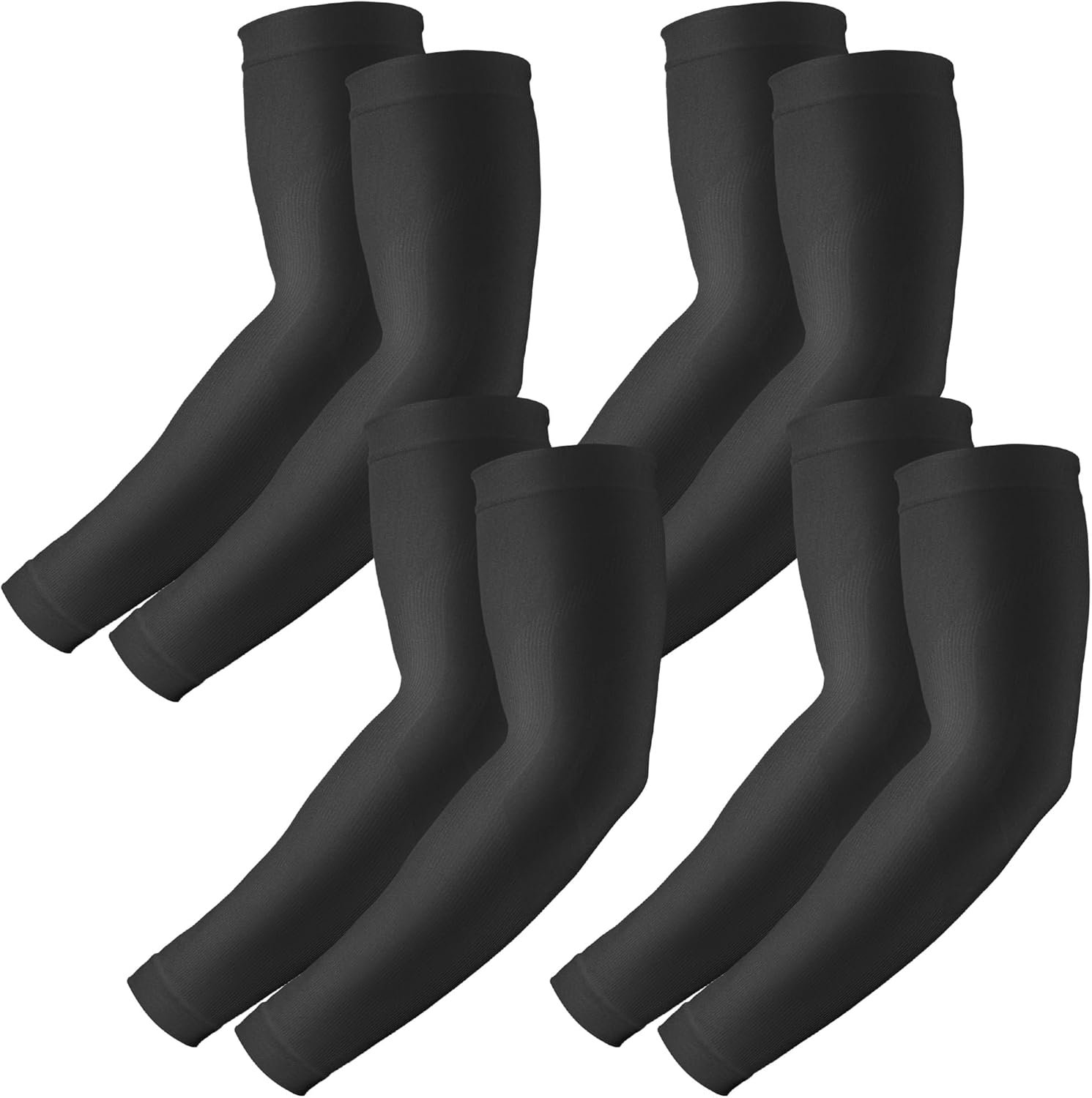 RHsia 4 Pairs UV Sun Protection Arm Sleeves for Men Women, Compression Cooling Sun Sleeves – Sports – Workouts – Tattoo Cover