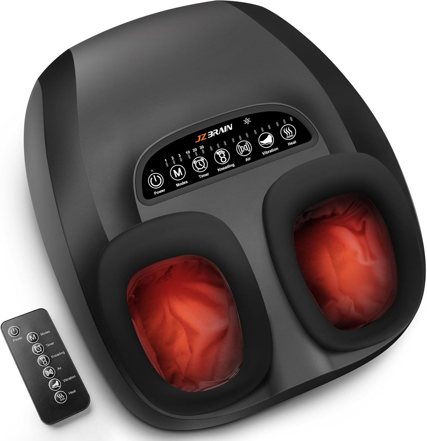 JZBRAIN Foot Massager for Plantar Fasciitis & Neuropathy 2026 Upgraded | Comfortable Shiatsu Massage with Heat, Kneading, Vibration & Compression
