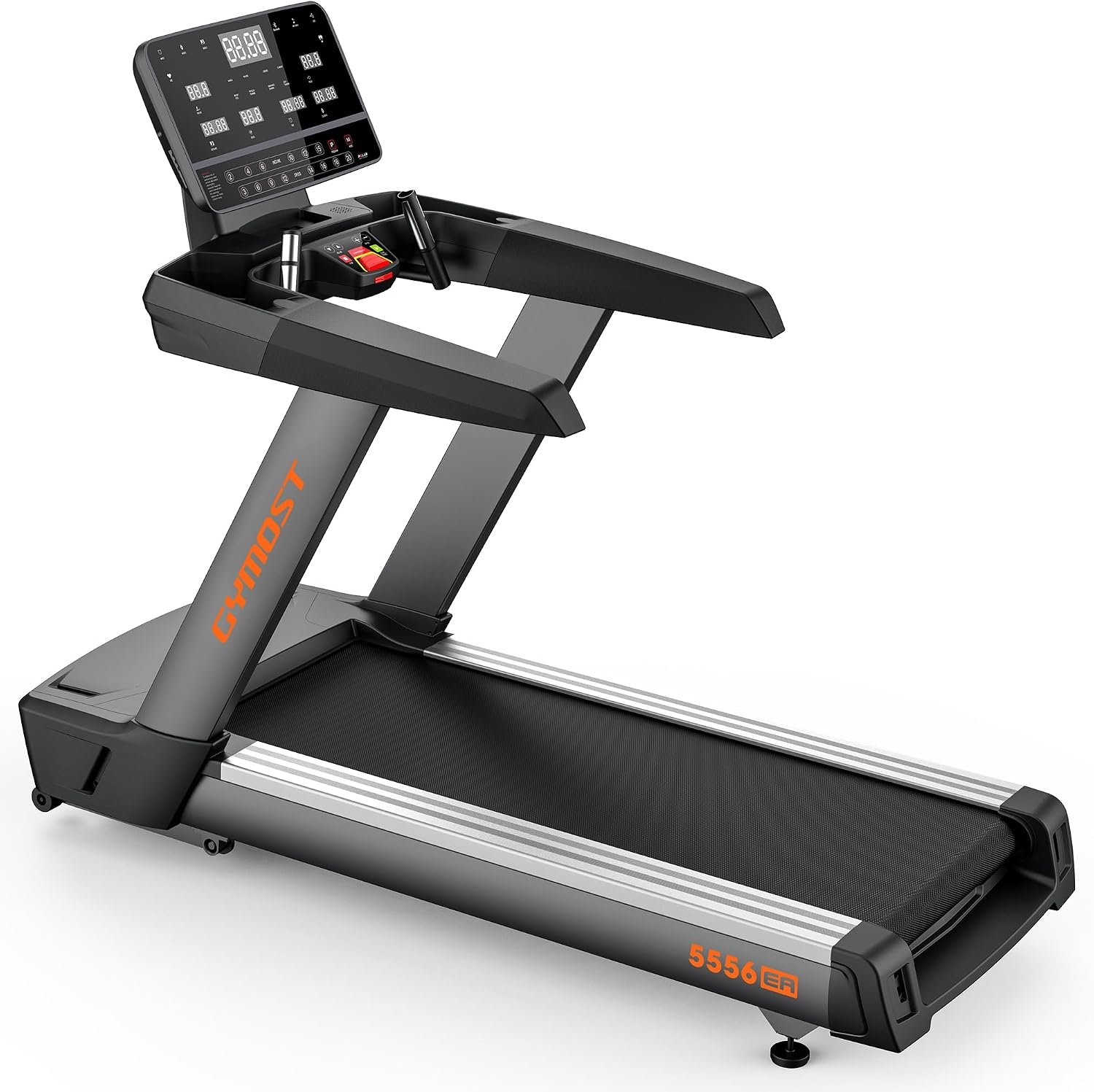 GYMOST Treadmill for Home with 15% Auto Incline, Commercial Treadmill with Wireless Charging, 64″x 24″ Wide Running, 6.0 HP, 600 LBS Capacity, Max 15.5 MPH