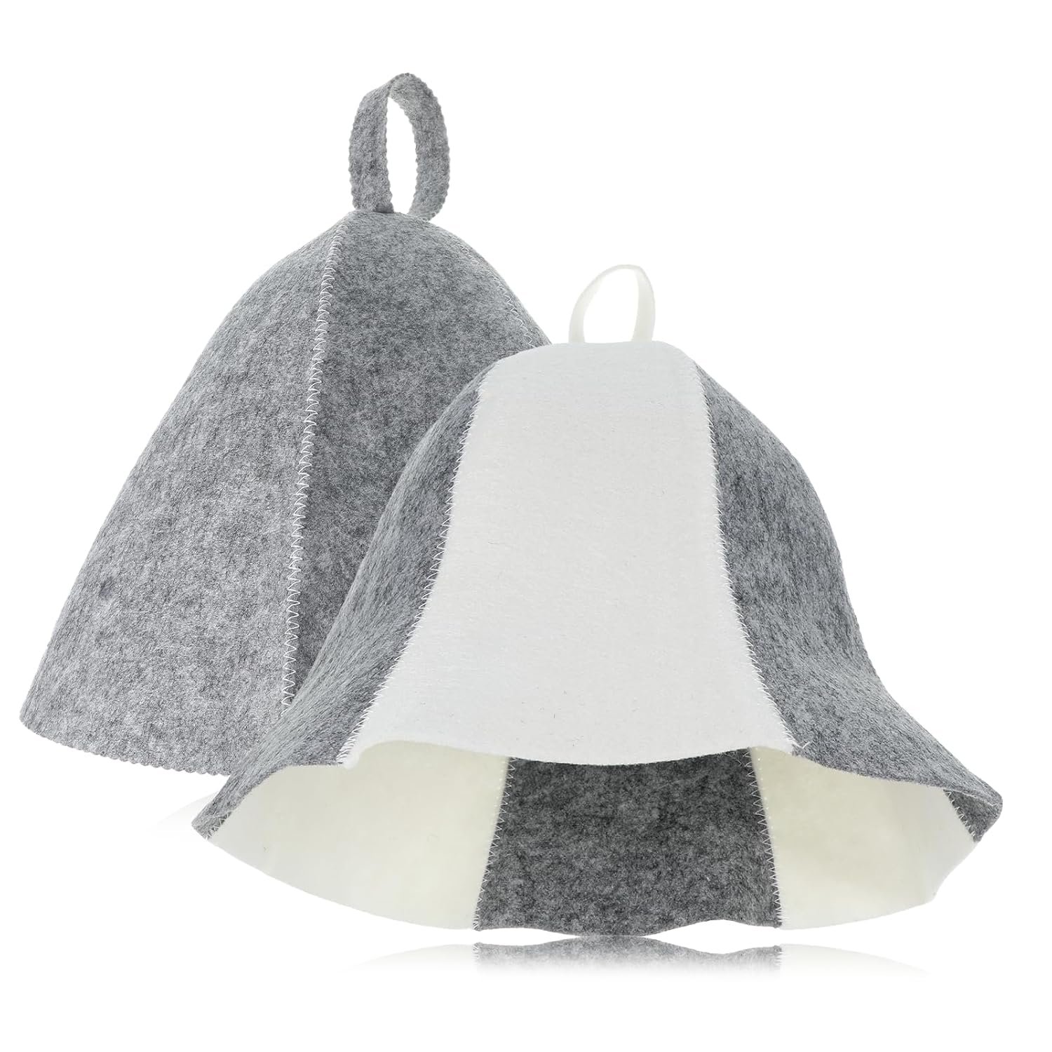 2Pcs Sauna Hat, Felt Sauna Cap for Women Men, Unisex Saunas Hat for Protect Hair, Bathroom Accessories