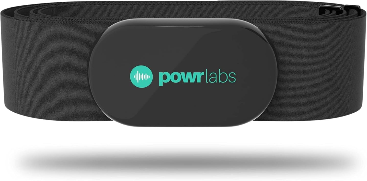 Powr Labs Bluetooth and ANT+ Heart Rate Monitor Chest Strap – All Day Comfort, Easy Connectivity – Compatible with Polar, Garmin, Peloton, Wahoo