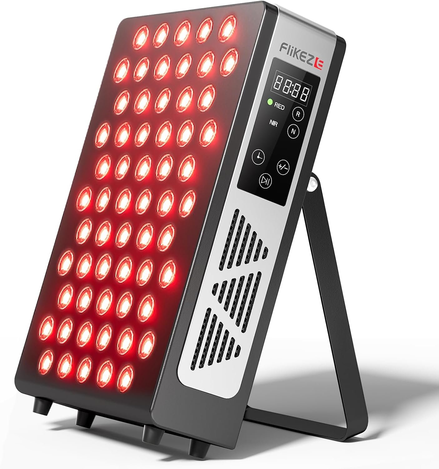 FLIKEZE 2026 Upgraded Red Light Therapy for Body Face, Dual Chip 660nm 850nm Red Light Panel with 3 Modes, Dimmable & Timer, Infrared Light Therapy for Home Office Gym, Basic 60 LEDs