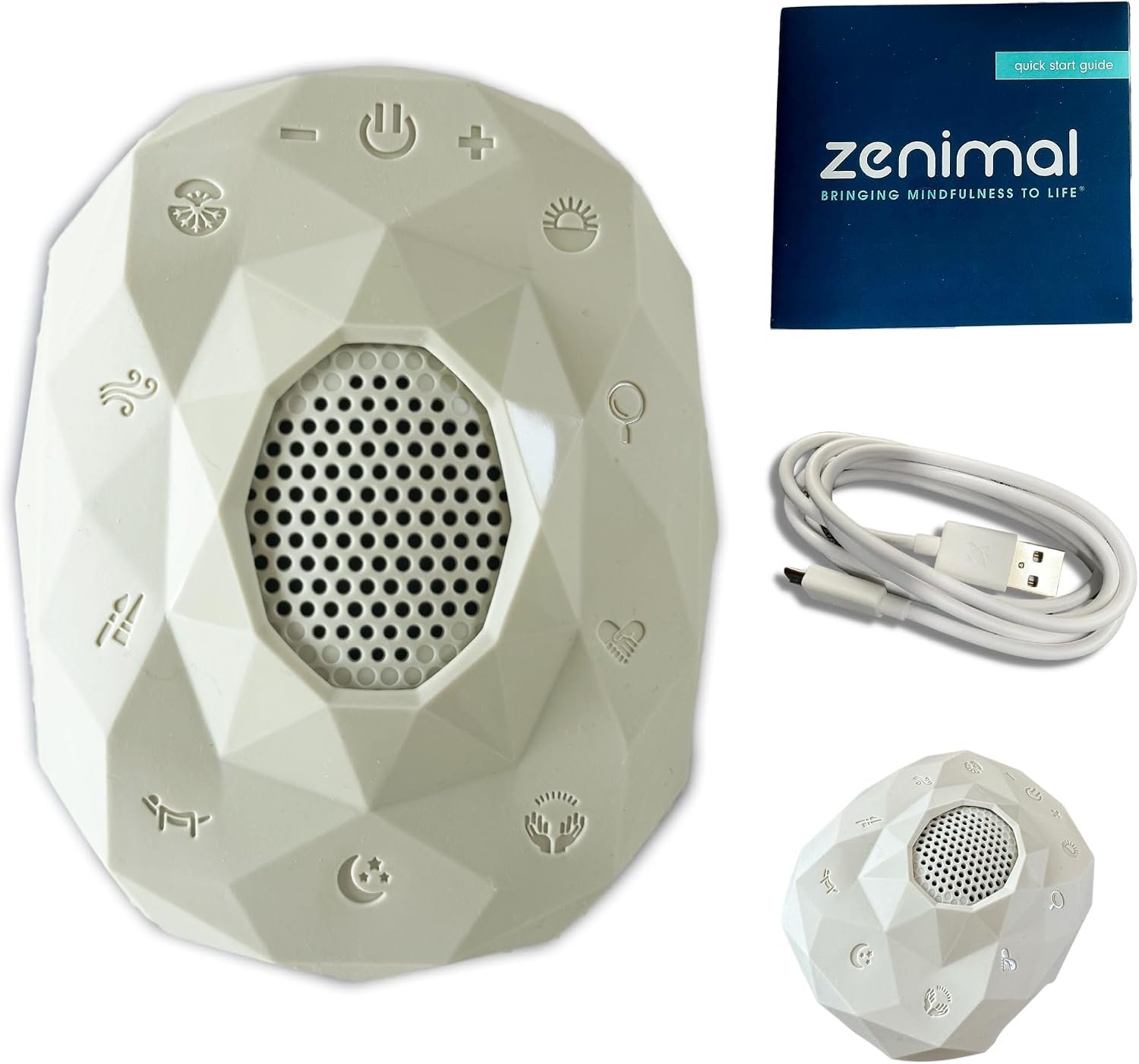 Zenimal Teen and Adult Meditation Audio Player – Patented Screen-Free Mindfulness Device with 9 Audio Meditations and 60 Minutes of Soothing Sounds and Music, Jade Sandstone