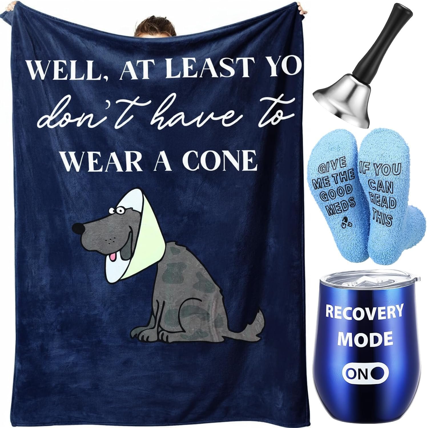 Frienda 4 Pcs Get Well Soon Gift for Men, Funny After Surgery Gifts Basket, Chemo Care Package for Sick Friends Dad Brother