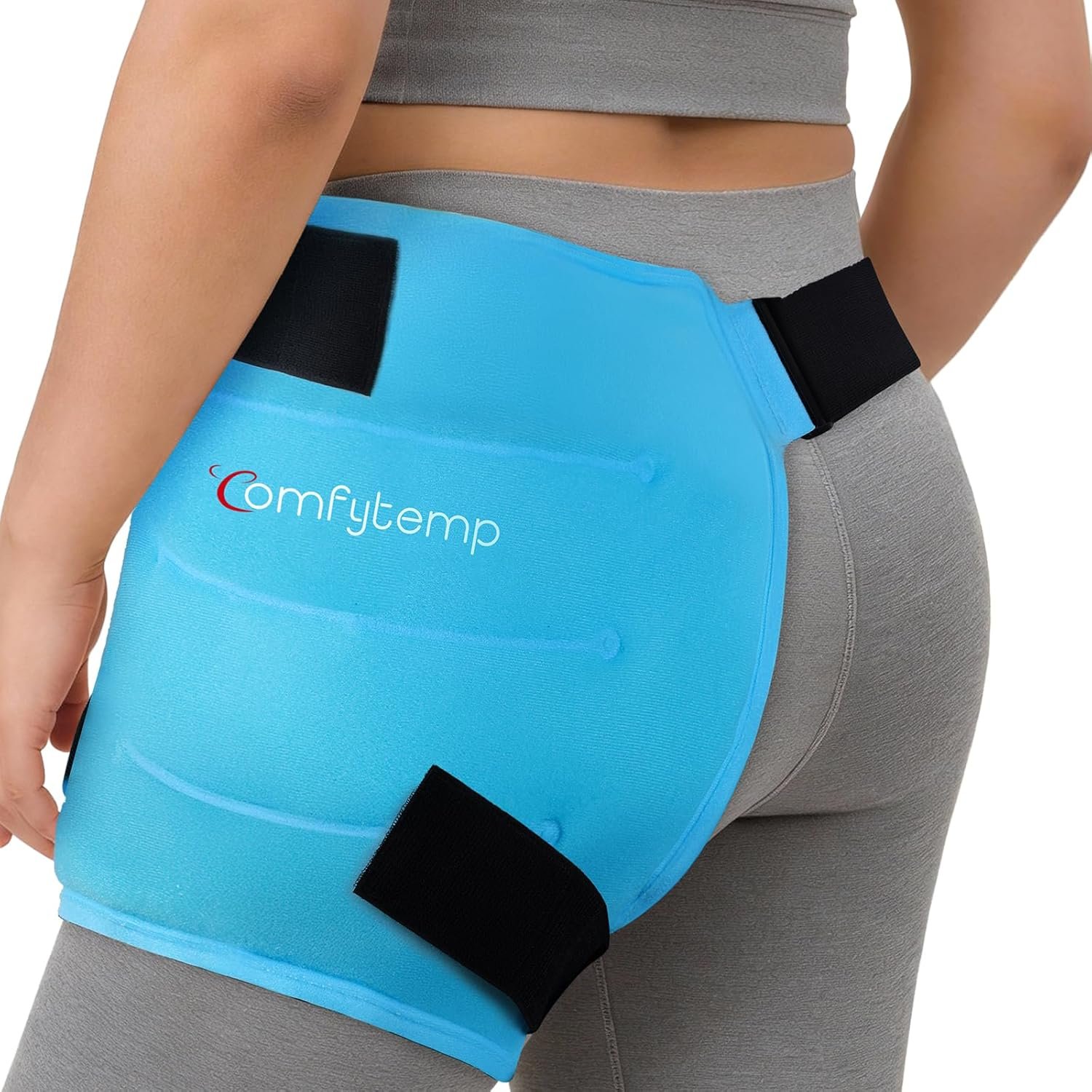 Comfytemp Hip Ice Pack Wrap for Sciatica Pain Relief, Hip Replacement After Surgery, Reusable Gel Ice Pack for Injuries, Hot Cold Compress Recovery Items Physical Therapy for Men Women Mom Dad (M/L)