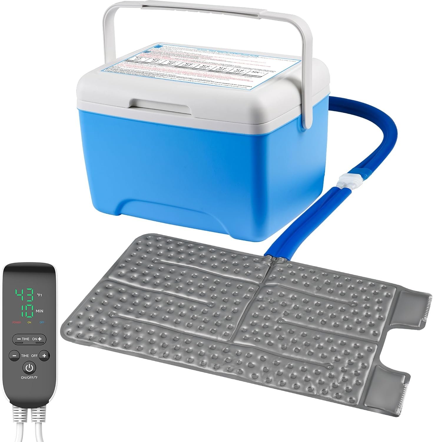 Ice Machine for Knee After Surgery—Full Coverage XL PAD, Cold Therapy Machine for Knee Recovery with Programmable Timer & Compression, Reduce Post-Op Swelling & Pain, ACL/Sports Injuries, Cryotherapy
