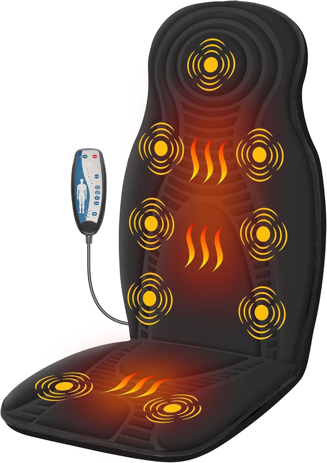 Beleduc Back Massager Chair Pad, Massage Seat Cushion with 9 Vibration Motors, Massage Chair Pad for Stress Relief, Gift for Women Men