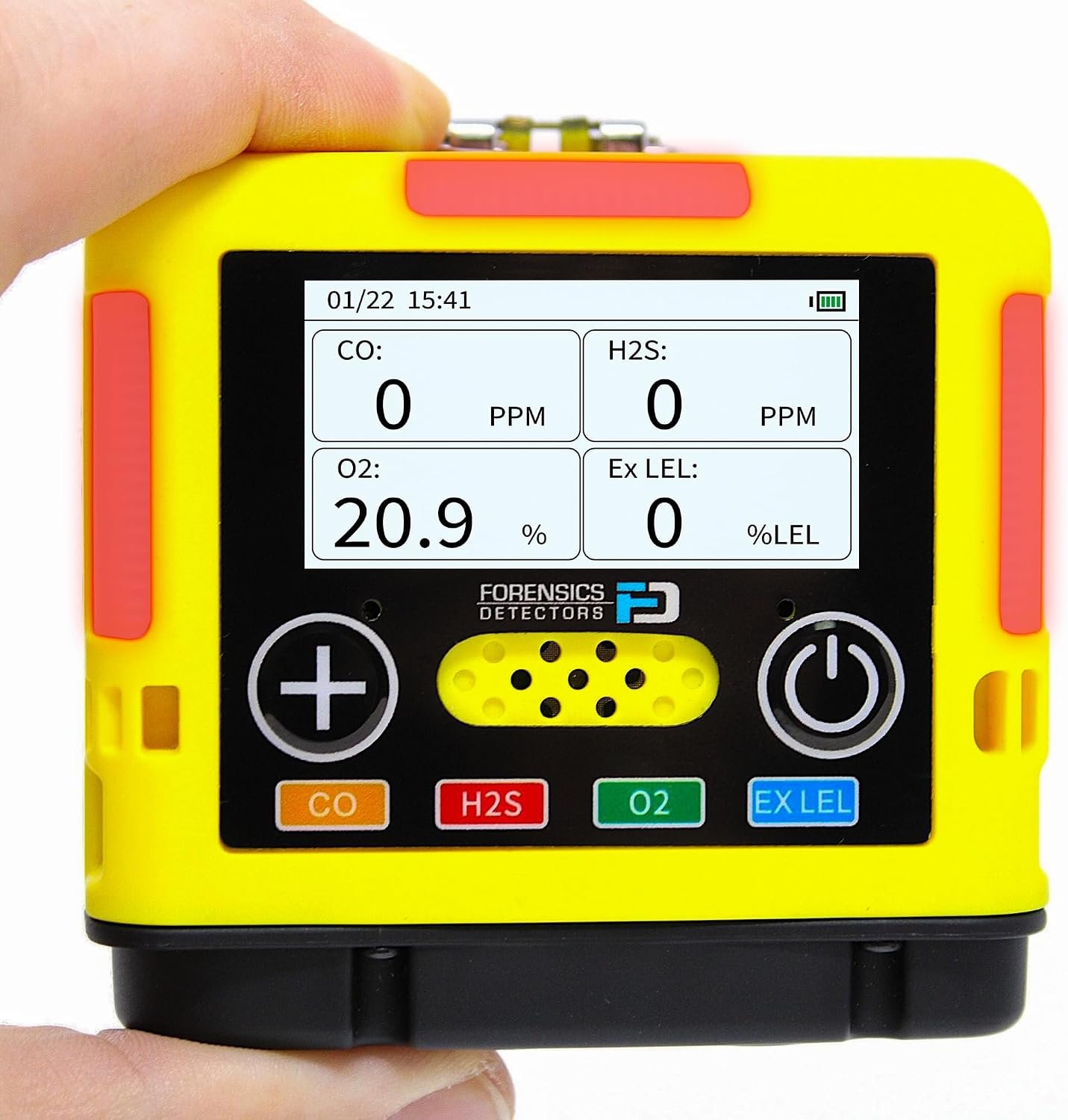4 Gas Monitor | Mini & Small | USA NIST Calibration | O2, CO, H2S, LEL | USB Recharge |