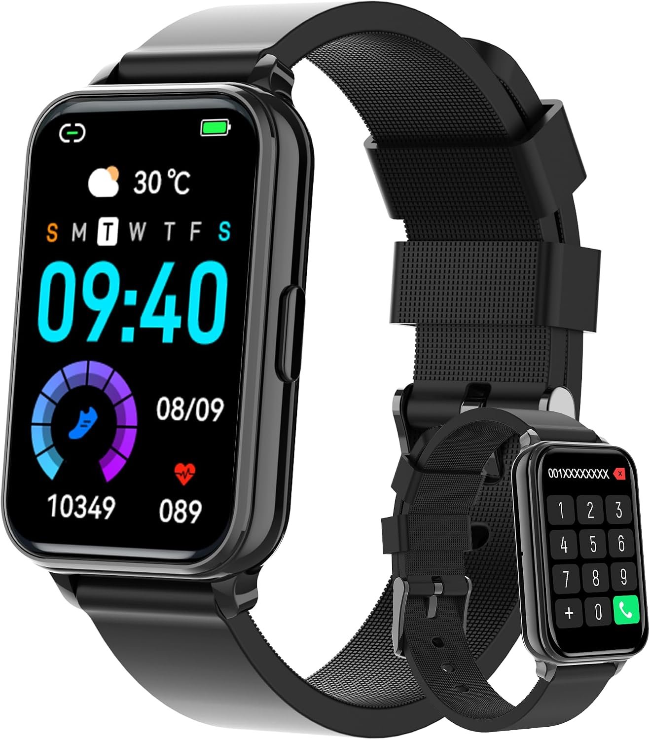 Smart Watch Fitness Tracker Make/Answer Calls for Women Men with Heart Rate Blood Oxygen Sleep Monitor Sports Modes Step Calorie Counter IP68 Waterproof for Android Phones and iPhone