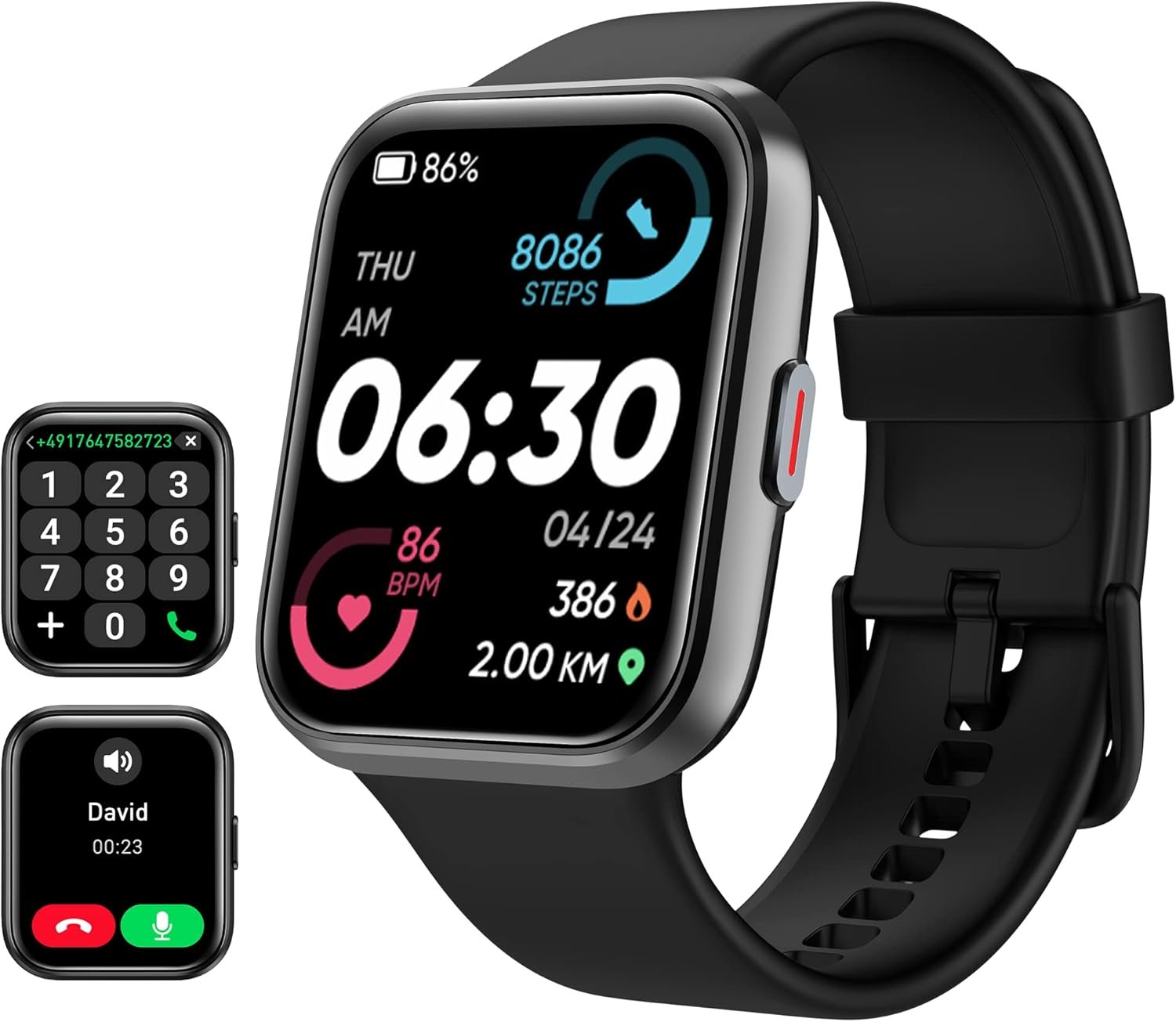 Tensky Smart Watch for Men/Women Android/iPhone/Samsung, Alexa Built-in, 1.8″ Touch Screen Fitness Tracker with Answer/Make Calls, 3ATM Waterproof Heart Rate/Sleep/SpO2 Monitor, 120+ Sport Modes