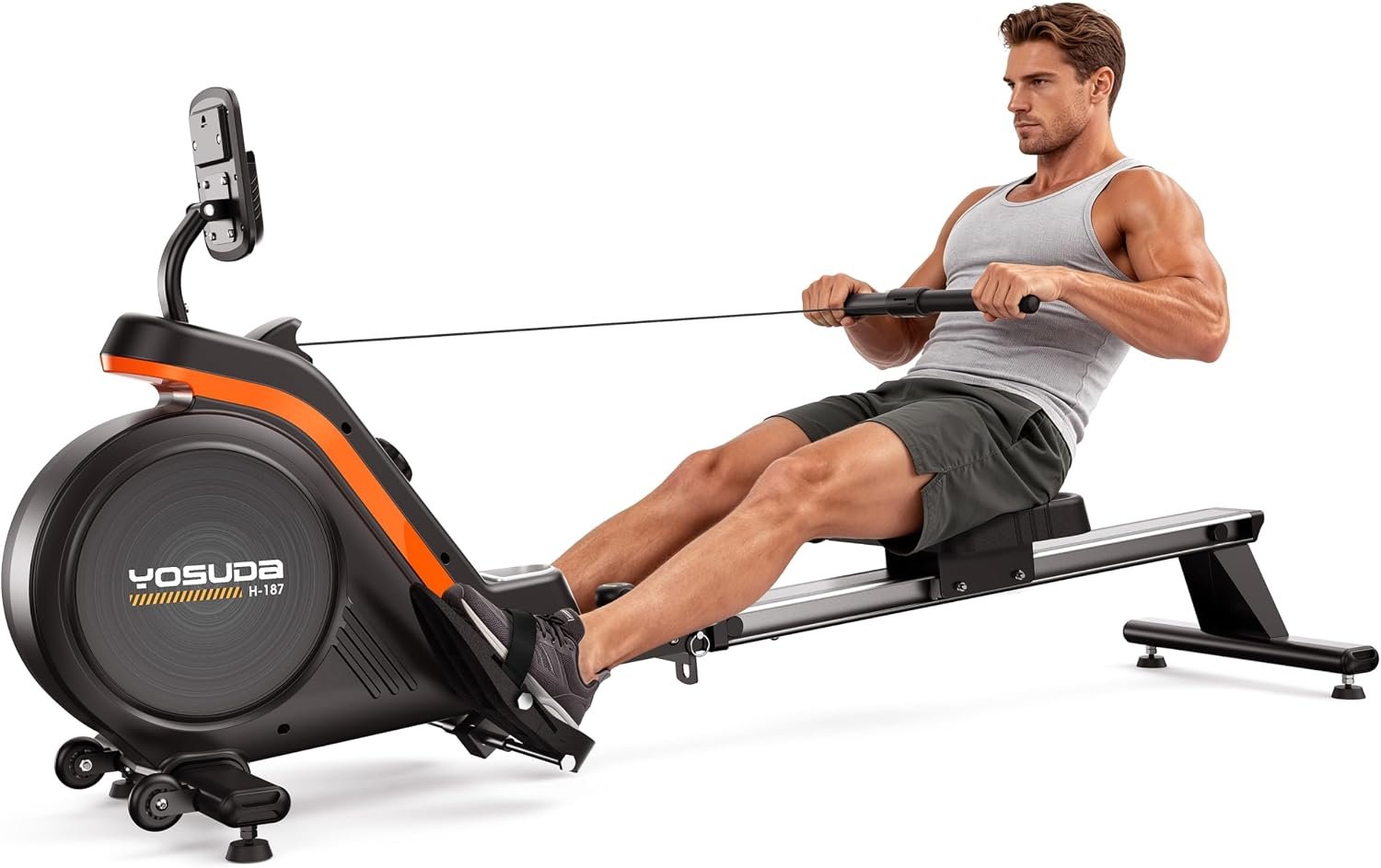 YOSUDA PRO Magnetic Rowing Machine for Home Use-Foldable Rower with 400lbs Weight Capacity and 16 Level Resistance
