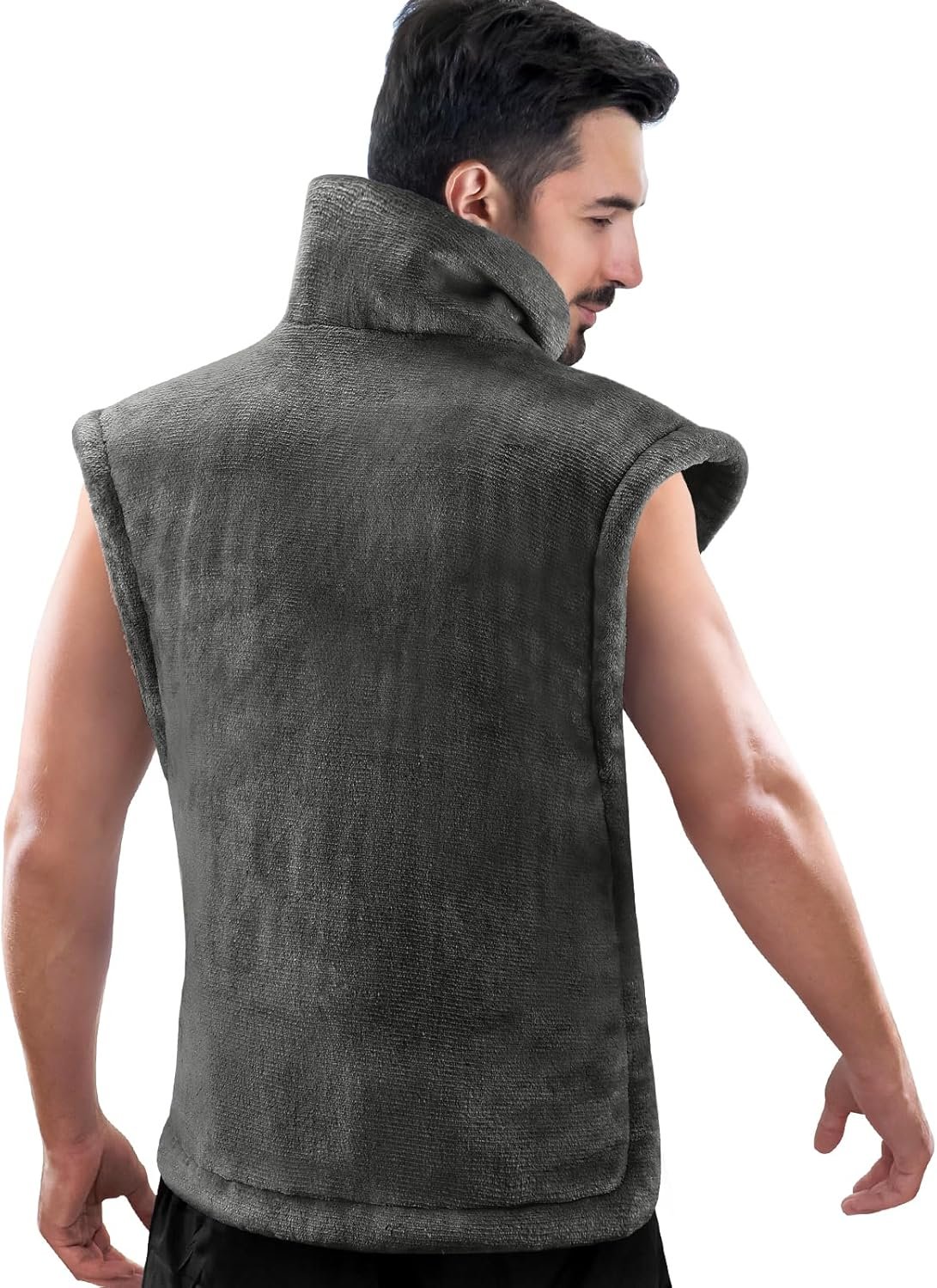 RENPHO King Size Heating Pad for Back, Birthday Gifts for Men Dad Him, FSA Eligible, 24″x37″ XL Large Weighted Electric Heat Pad for Neck and Shoulder, ETL Certified, Gray
