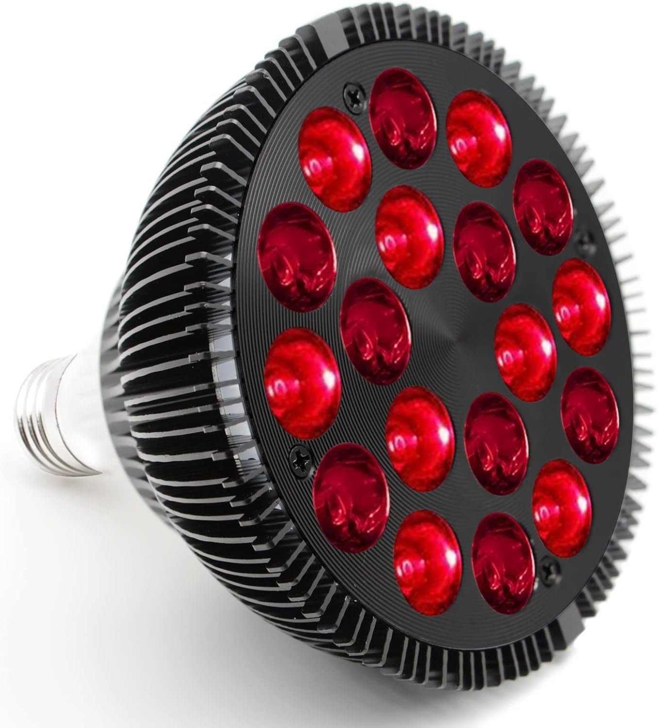 Red Light Therapy Bulb 660nm Red & 850nm Near Infrared, Light Therapy Bulb, E26/27 Base Lamp with Power Cord, Home Wellness & Muscle Recovery, 18 LED, 54W, Combo Device for Face & Skin Health