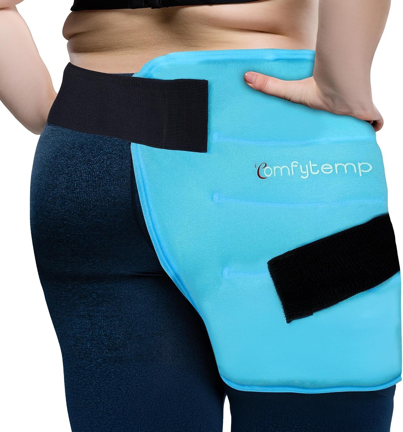 Comfytemp Hip Ice Pack Wrap for Sciatica Pain Relief, Hip Replacement Kit After Surgery, Reusable Gel Ice Pack for Injuries, Hot Cold Compress Recovery Items Physical Therapy for Men Women (L/XL/2XL)