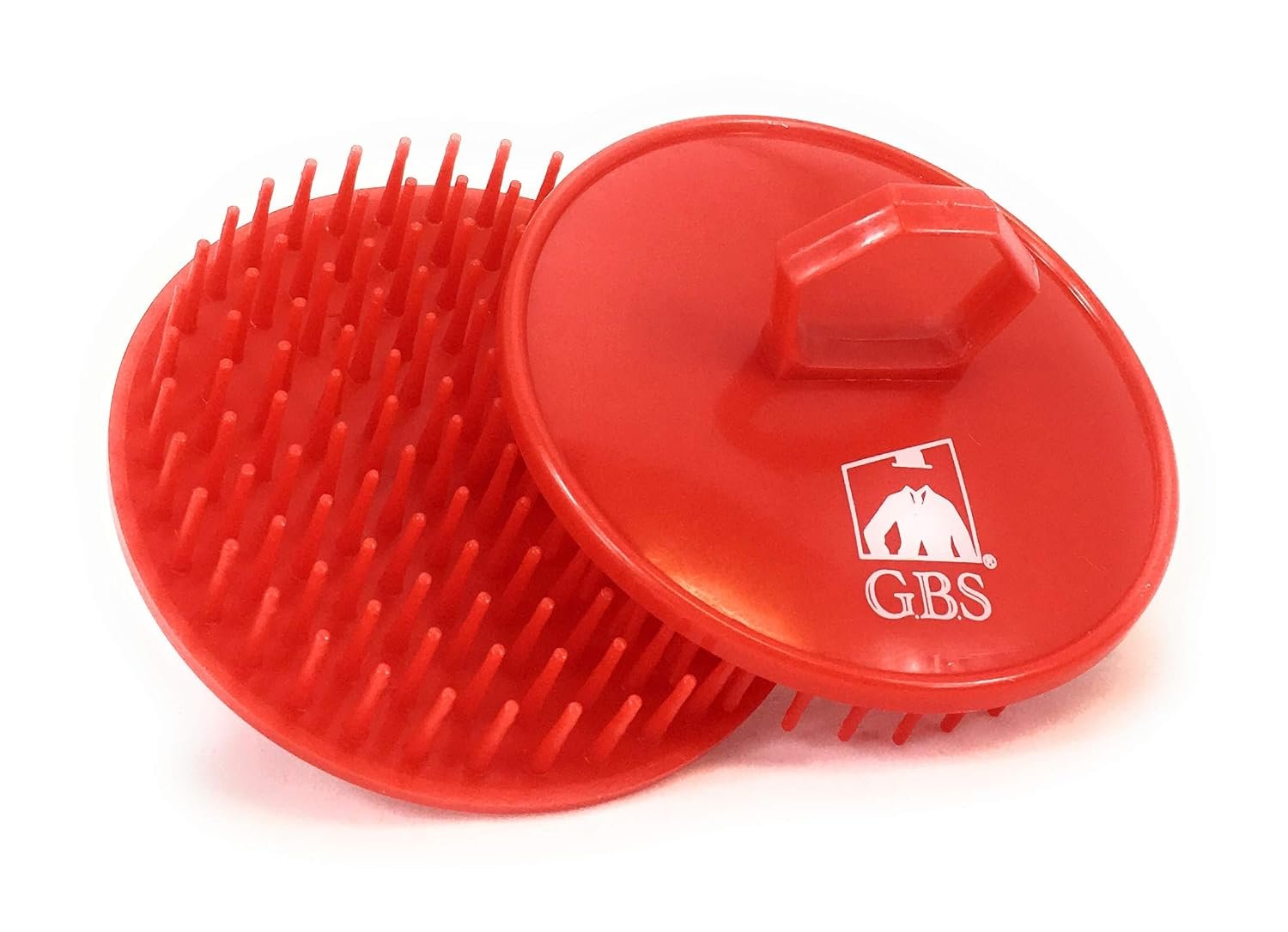 G.B.S Gents Dandruff Cleaning Scalp Brush 2 Pack – Silicone Shampoo Scrubber for Hair & Scalp Massage, Exfoliating Wet Dry Hair Care, Red | Silicone Shampoo Scrubber, Hair & Scalp Massage, Exfoliating, Wet Dry Hair Care