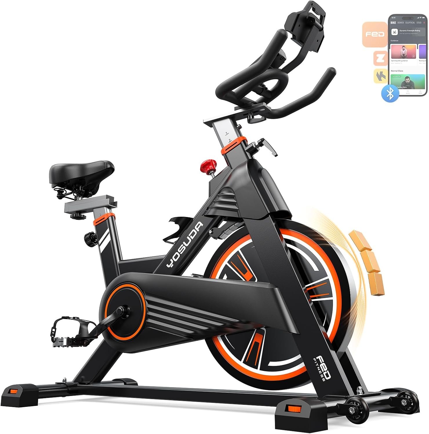 YOSUDA PRO Magnetic Exercise Bike 350 lbs Weight Capacity – Indoor Cycling Bike Stationary with Comfortable Seat Cushion, Silent Belt Drive