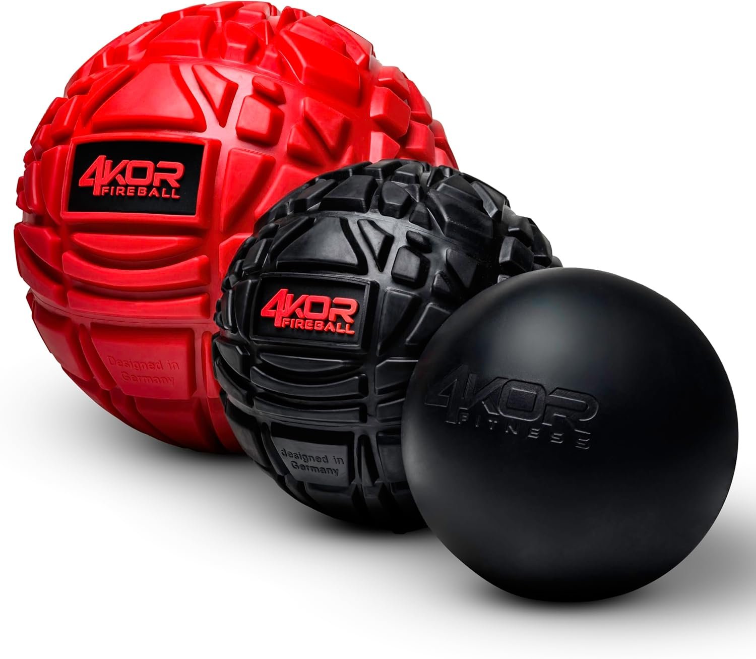 4KOR Massage Balls for Trigger Point Therapy – Myofascial Release Ball – Muscle Relief for Back, Neck, Shoulder, Foot Pain – Fitness Massage Balls for Mobility – Deep Tissue Release Ball