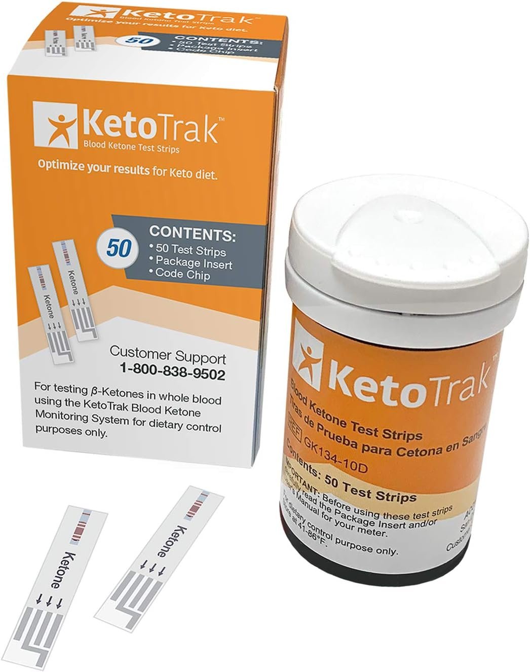 KetoTrak Blood Ketone Test Strips -50 Ketone Strips