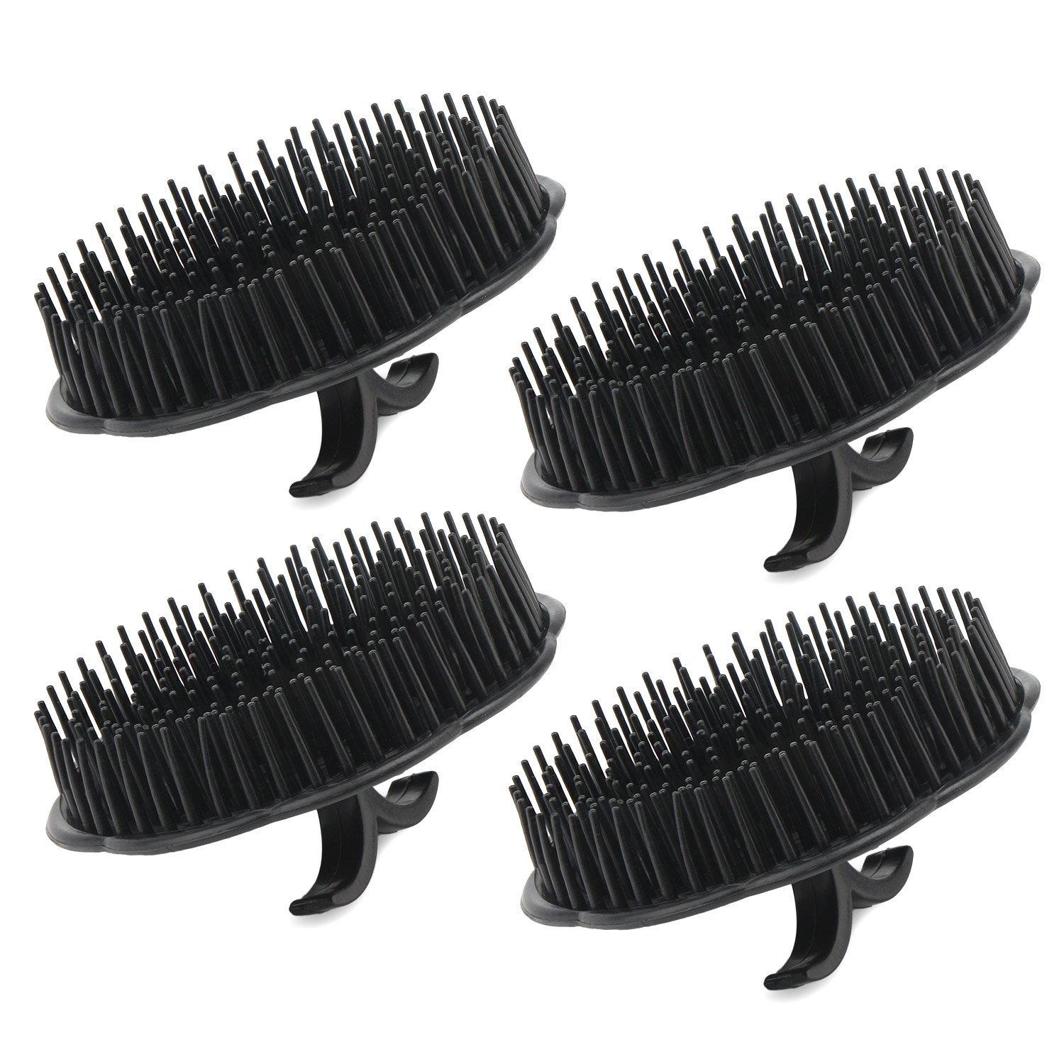 Segbeauty Mens Shampoo Brush, 4pcs Scalp Massage Brushes, Massage Hair Brush Floriated Shower Comb for Deep Cleaning Hair Men’s Hand Brush Plastic Growth Beard Brush Pet Grooming Round Palm Brush
