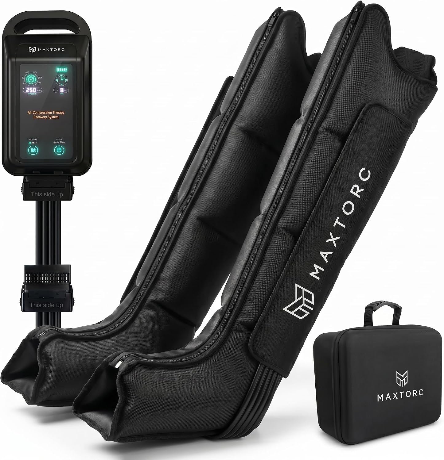 FSA-HSA Eligible Compression Recovery Boots, Air Boots Pressotherapy Boots 50-250 mmHg, Full Leg Compression Massager for Improved Circulation, Lipedema, Lymphatic Leg Massager, Pain Relief