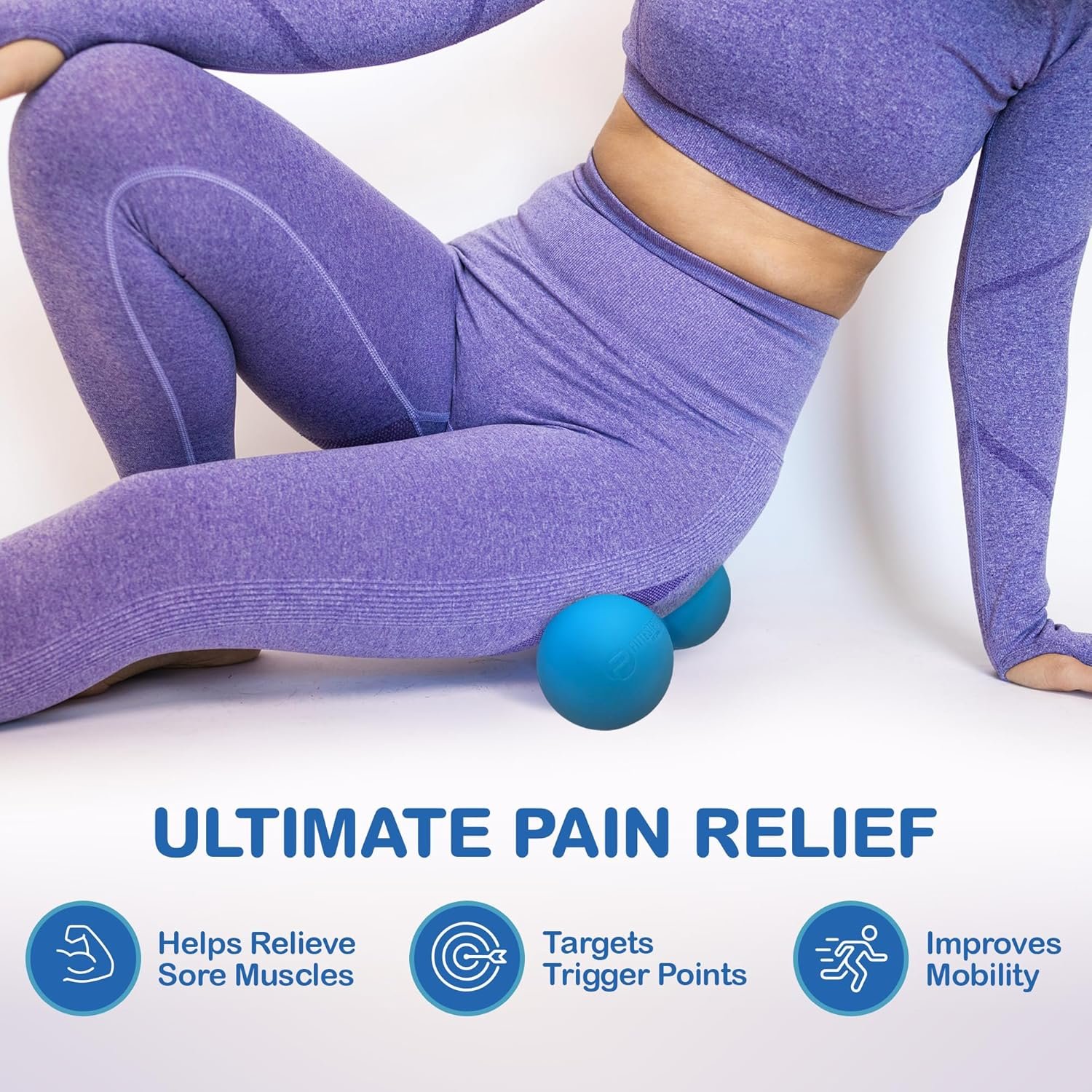 Peanut Massage Ball – Double Lacrosse Massage Ball & Mobility Ball for Physical Therapy – Deep Tissue Massage Tool for Myofascial Release, Muscle Relaxer, Acupoint Massage