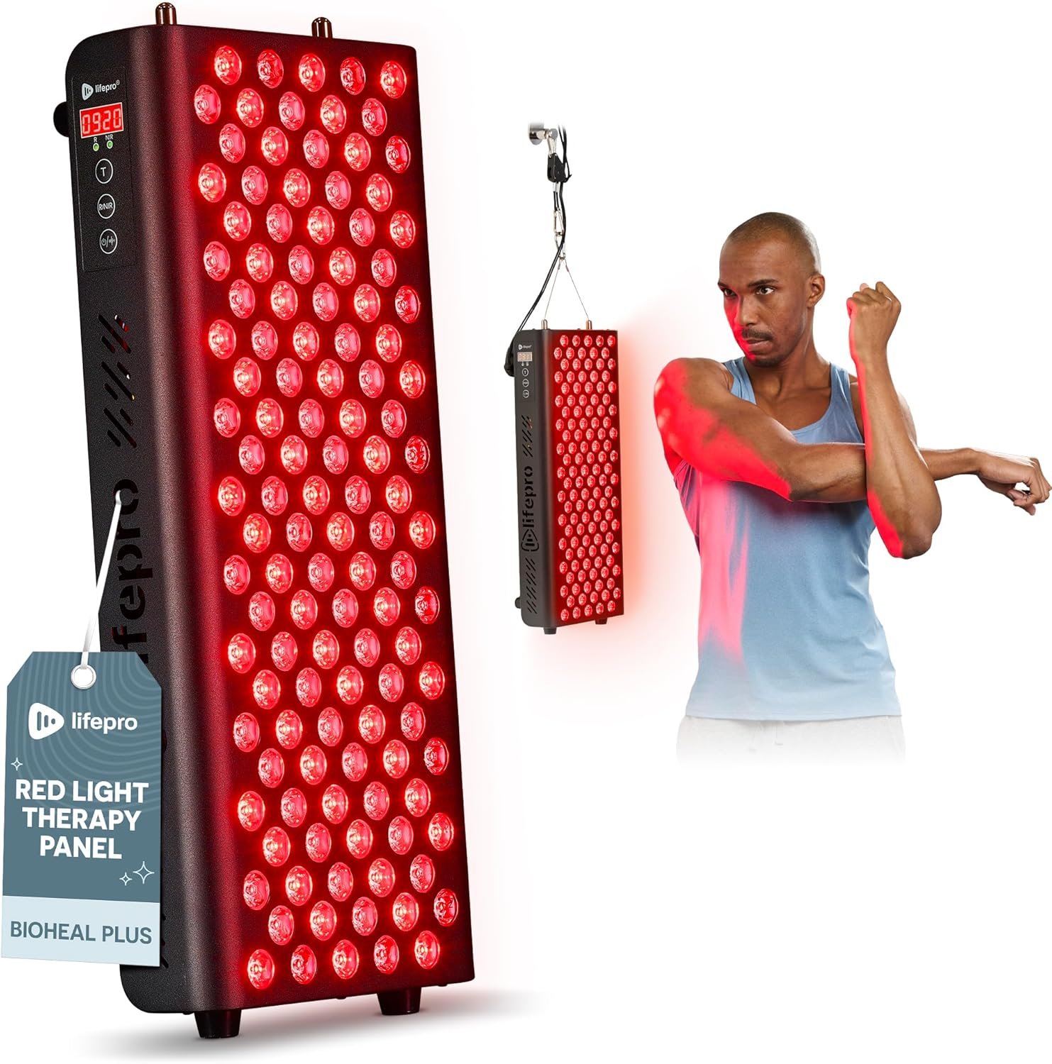Lifepro Red Light Therapy for Body Panel – 90 & 120 Dual Chip LEDs – 660nm & 850nm Near Infrared Full Body Red Light Therapy Panel – for Daily Wellness & Comfort -Includes Hanging Kit and Eyewear