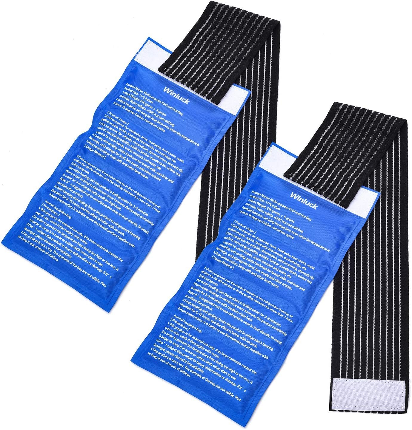 Gel Ice Cold Packs – (2-Piece Set) Soft Reusable Cold/Hot Compress, Provides Alleviate Joint and Muscle Pain. Flexible Therapy from Injuries – Shoulder, Back, Knee, Neck, Ankle & More.
