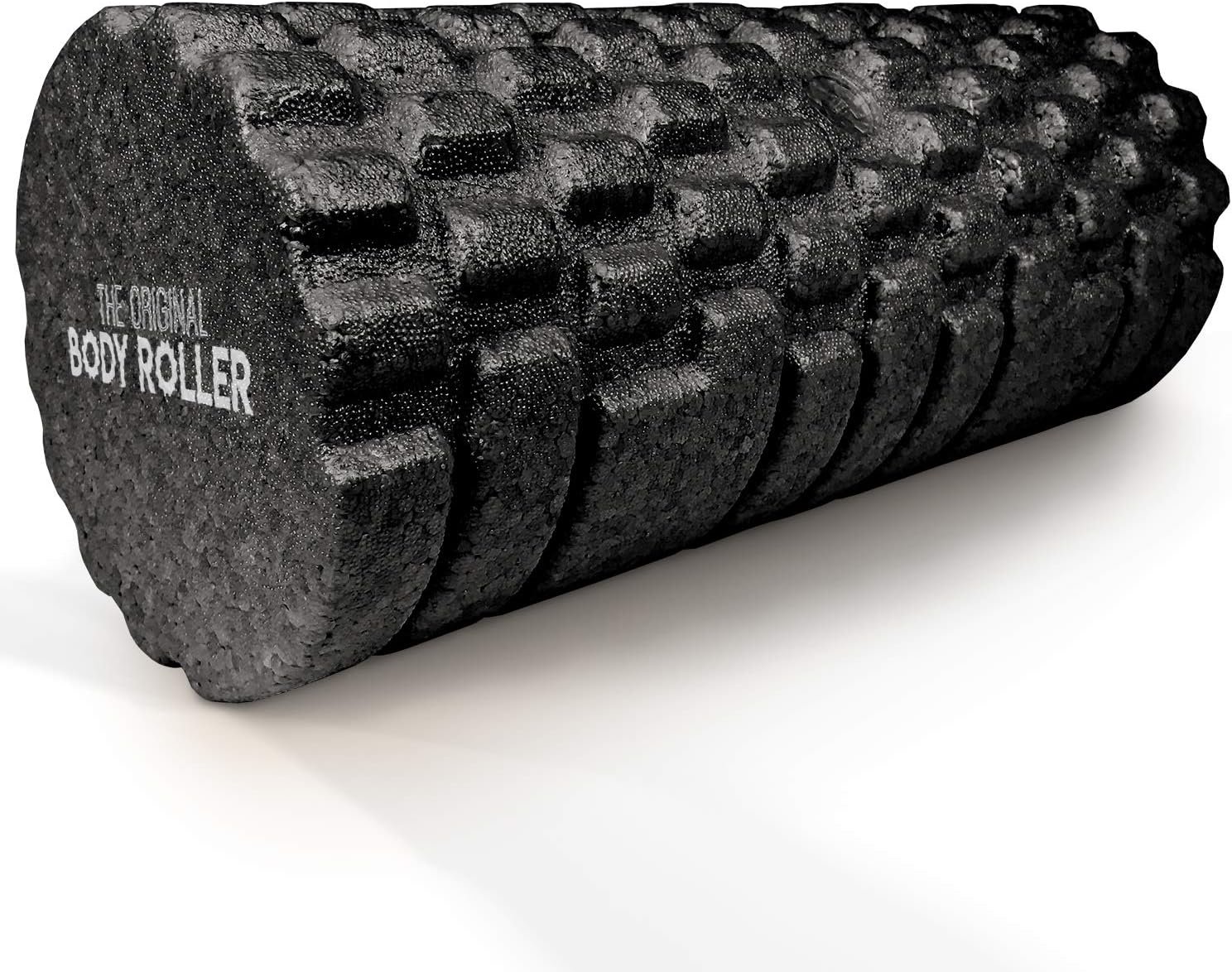 The Original Body Roller – High Density Foam Roller Massager for Deep Tissue Massage of The Back and Leg Muscles – Self Myofascial Release of Painful Trigger Point Muscle Adhesions – 13″ Black