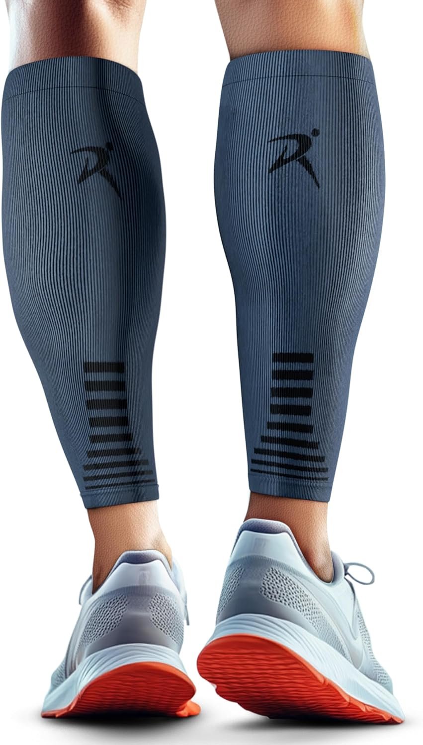Rymora Calf Compression Sleeves Men Women – Leg Compression Sleeve Footless Socks – Shin Splint Relief Fitness Running