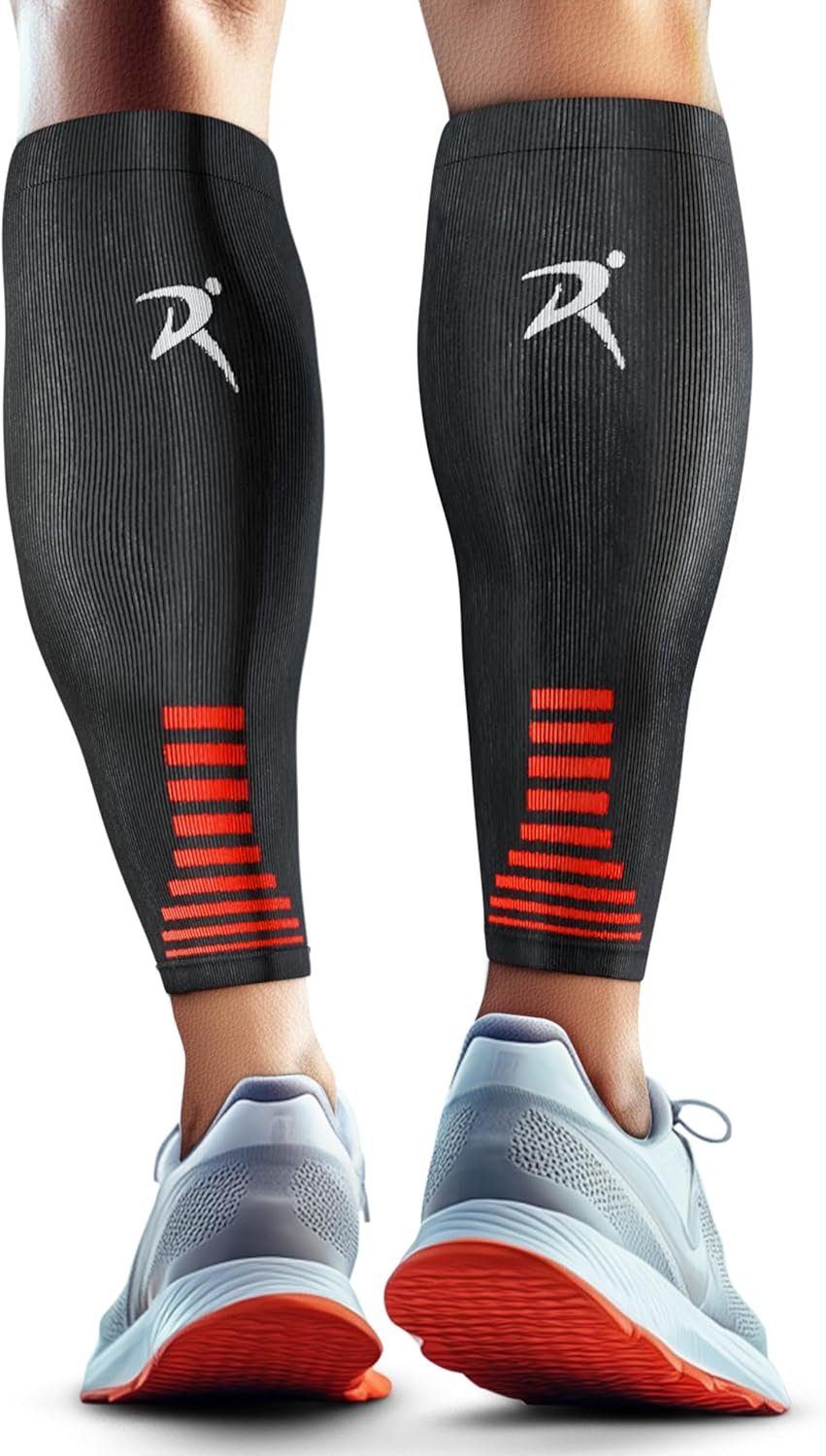 Rymora Calf Compression Sleeves Men Women – Leg Compression Sleeve Footless Socks – Shin Splint Relief Fitness Running