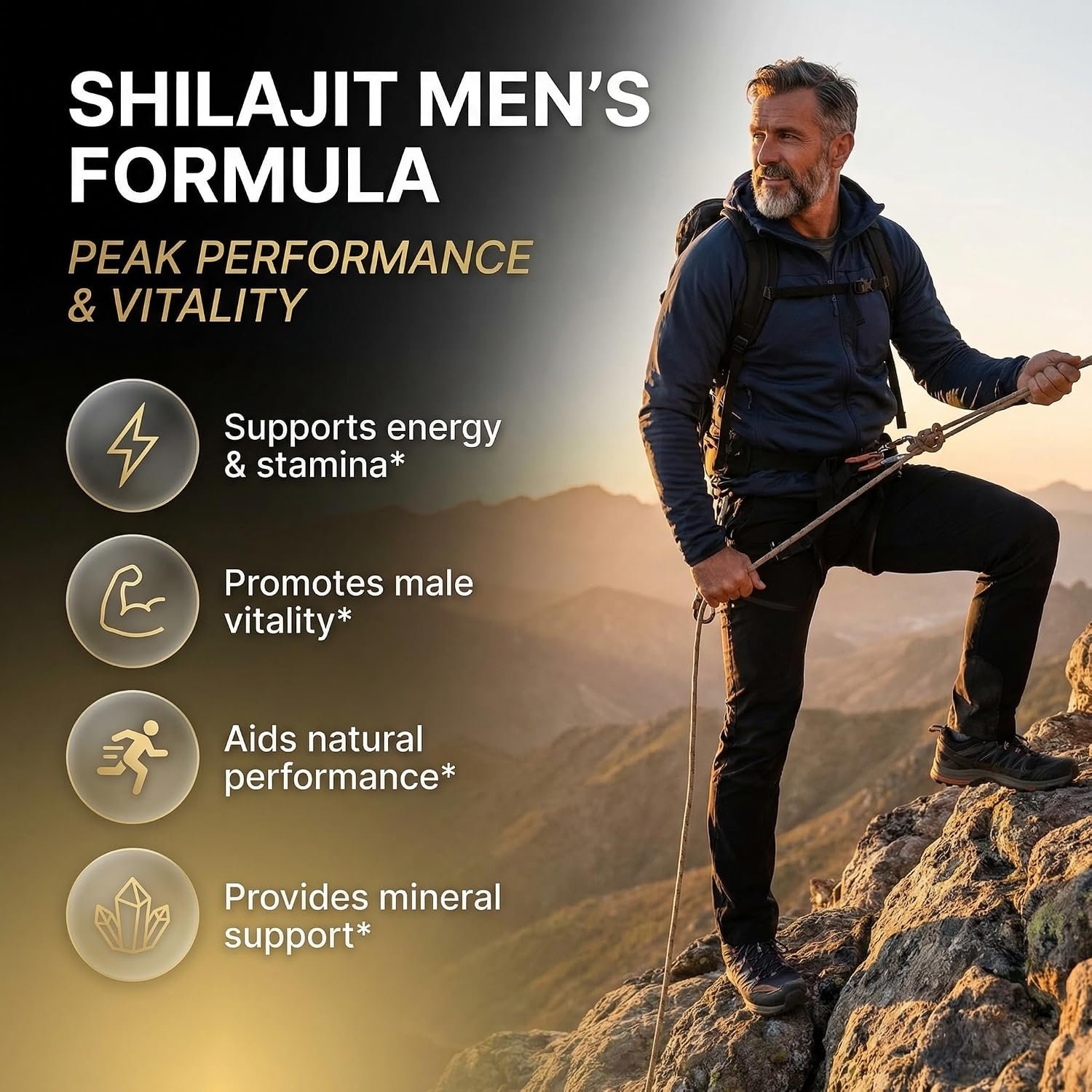 Clean Nutraceuticals Shilajit Supplement for Men with Sea Moss, Tongkat Ali, Ashwagandha, Boron, Zinc, CoQ10, PQQ – Fulvic Acid Capsules – Energy Support – 90 Count – Resin, Gummy & Powder Alternative