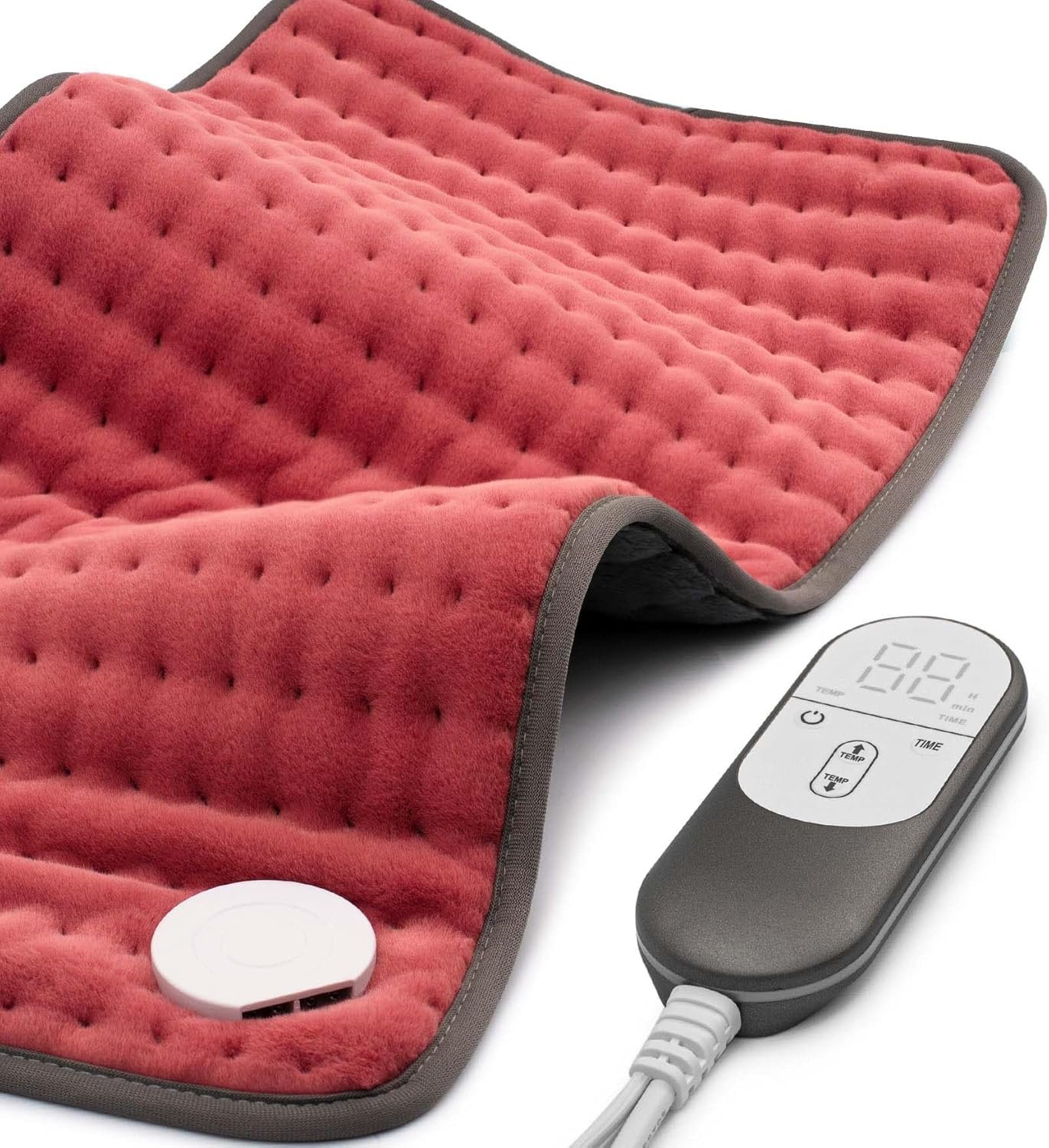 VALGELUIK Heating Pad for Back, Neck & Shoulder Pain Relief, 12″x24″ Electric Heat Pad, Auto-Off, Machine Washable, Moist/Dry Heat Options, Hot Water Bottles – Christmas Women Gifts for Mom, Wife
