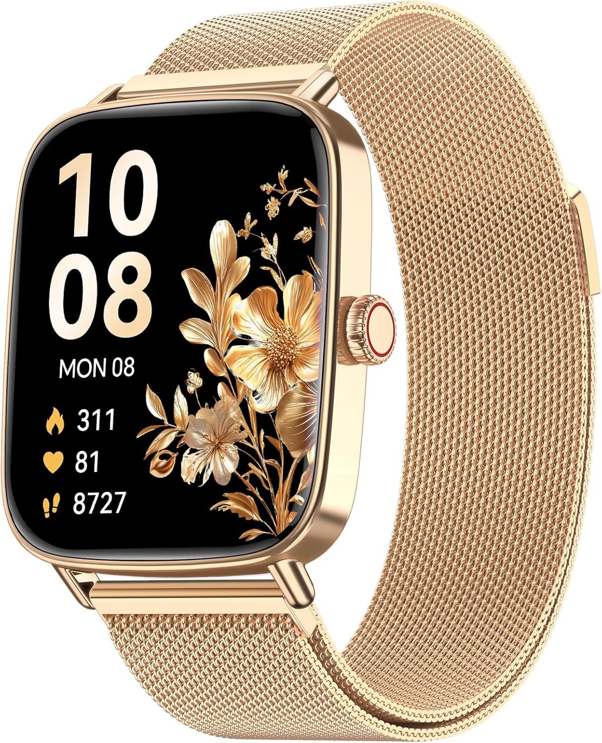 Smart Watch for Men Women, 1.85″ HD Smartwatch Compatible iPhone/Samsung/Android (Answer/Make Calls), 100+ Sport Modes Fitness Tracker with Heart Rate/Sleep/SpO2 Monitor, IP68 Waterproof, Metal Band