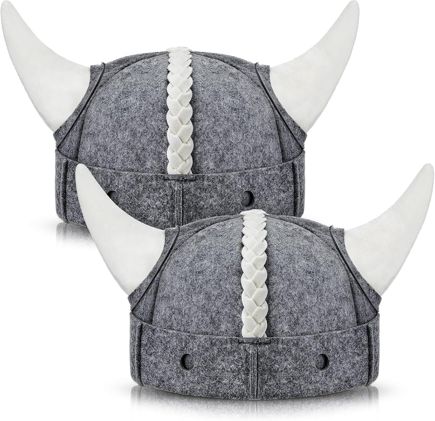 JaGely 2 Pcs Sauna Hat Viking Russian Banya Wool Sauna Cap for Women Men Finnish Ukraine Bath Accessories Gray and White