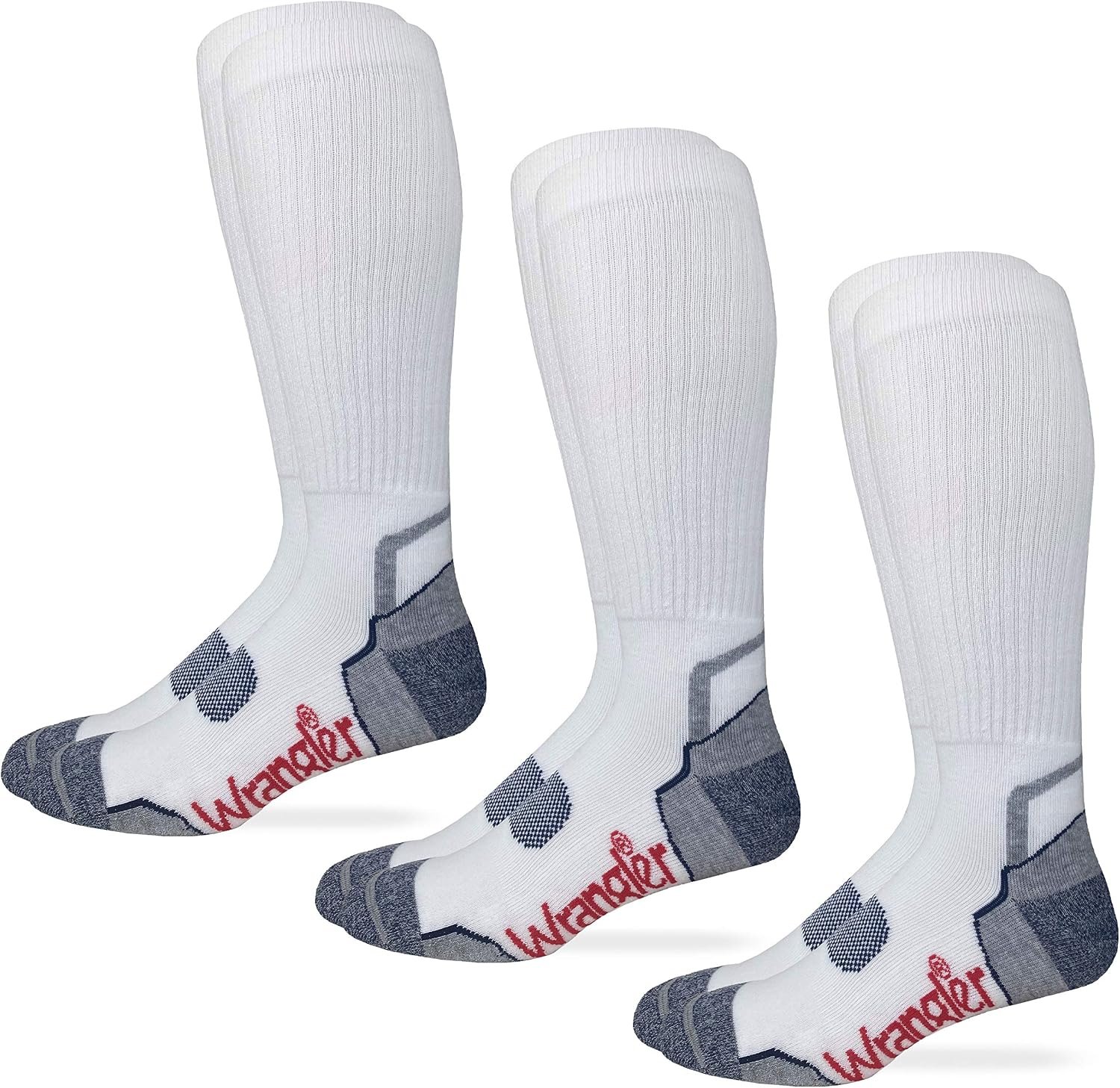 Wrangler Men’s Ultra Dri Compression Tall Boot Socks (3-Pairs)