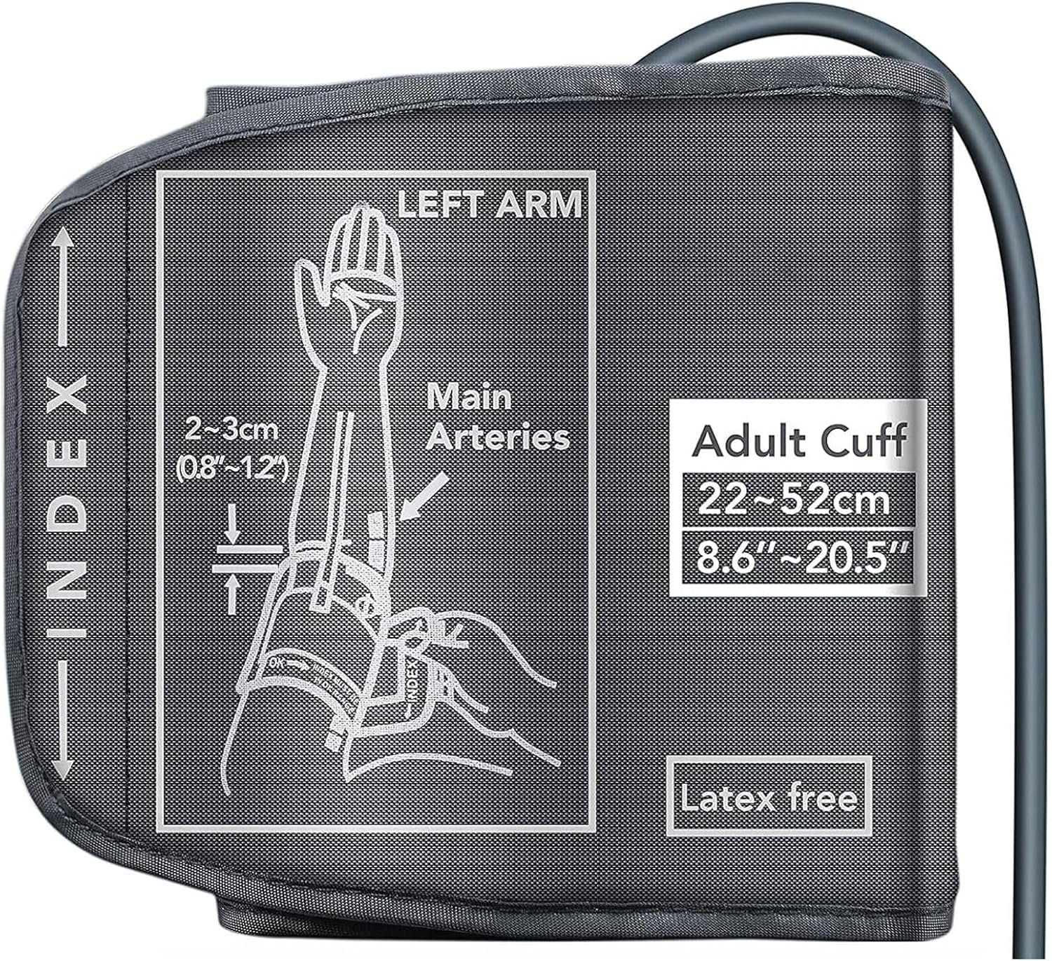 Replacement Extra Large Cuff for Omron BP Monitors 22-52CM Big Arm – Adjustable XL Blood Pressure Cuff, Includes 6 Universal Interface, Blood Pressure Monitors Large Cuff Compatible