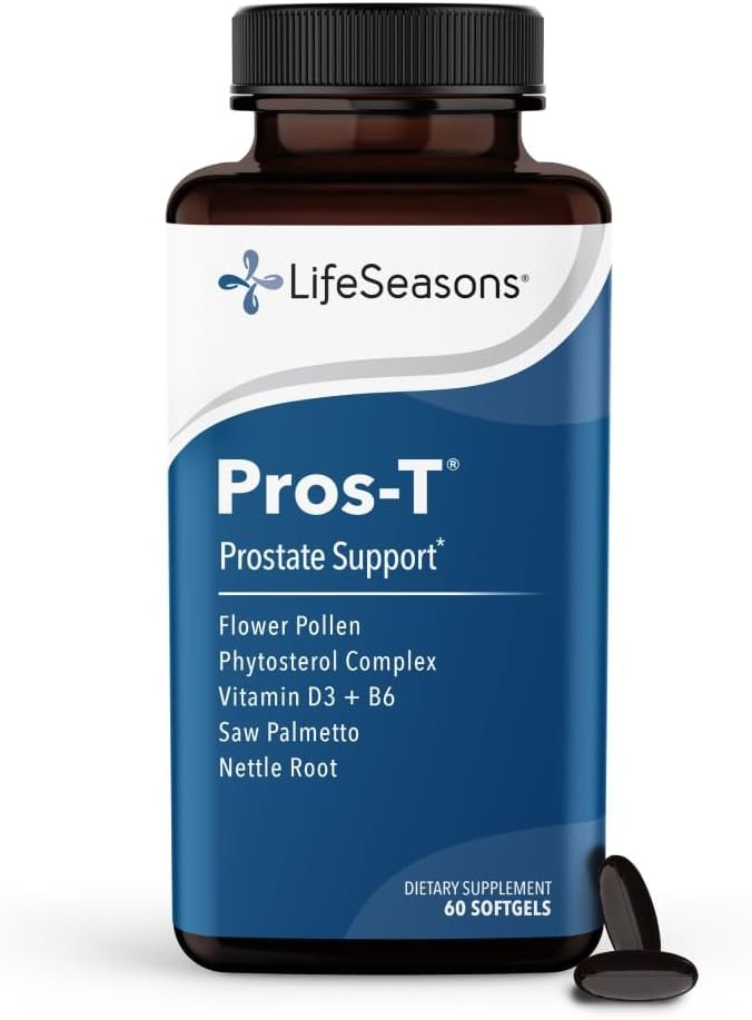 Pros-T – Prostate Support Supplement – Saw Palmetto, Phytosterol, Zinc, Nettle, Vitamin D-3 & B6 – Promote Healthy Prostate Function & Normal Urinary Flow – Improve Tissue Integrity – 60 Softgels