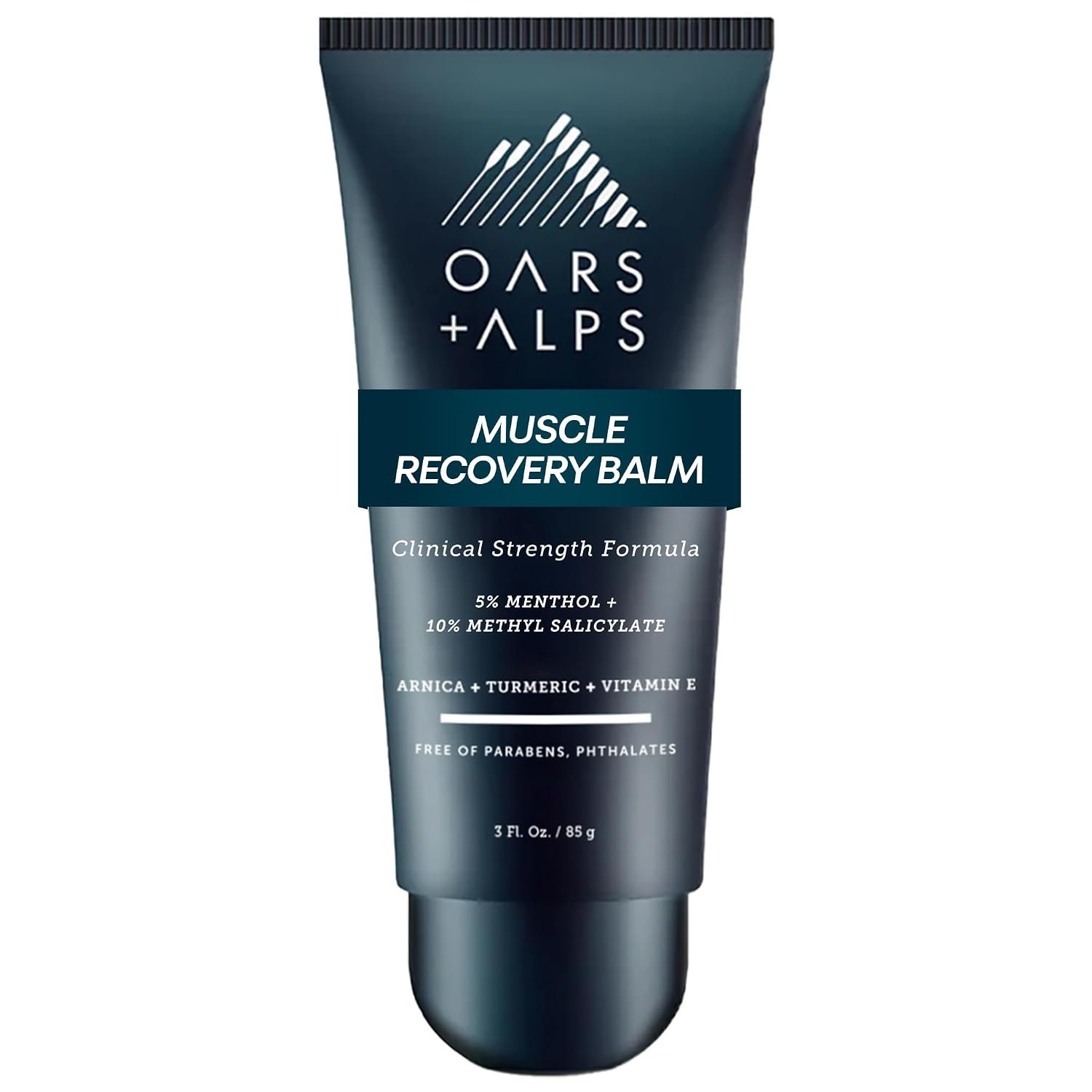 Oars + Alps Muscle Recovery Balm and Rub, Muscle Pain Relief Balm, 1pk, 3oz | Relieves Sore Muscles, Stimulates Circulation, Reduces Inflammation, Clinical Strength, 3-Rollerball Massager, Lavender Sage